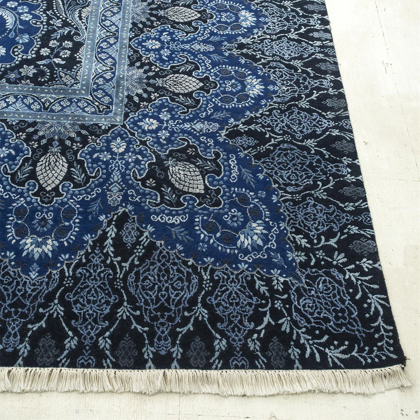 Aurora Medium Cobalt Medieval Blue Hand Knotted Rug
