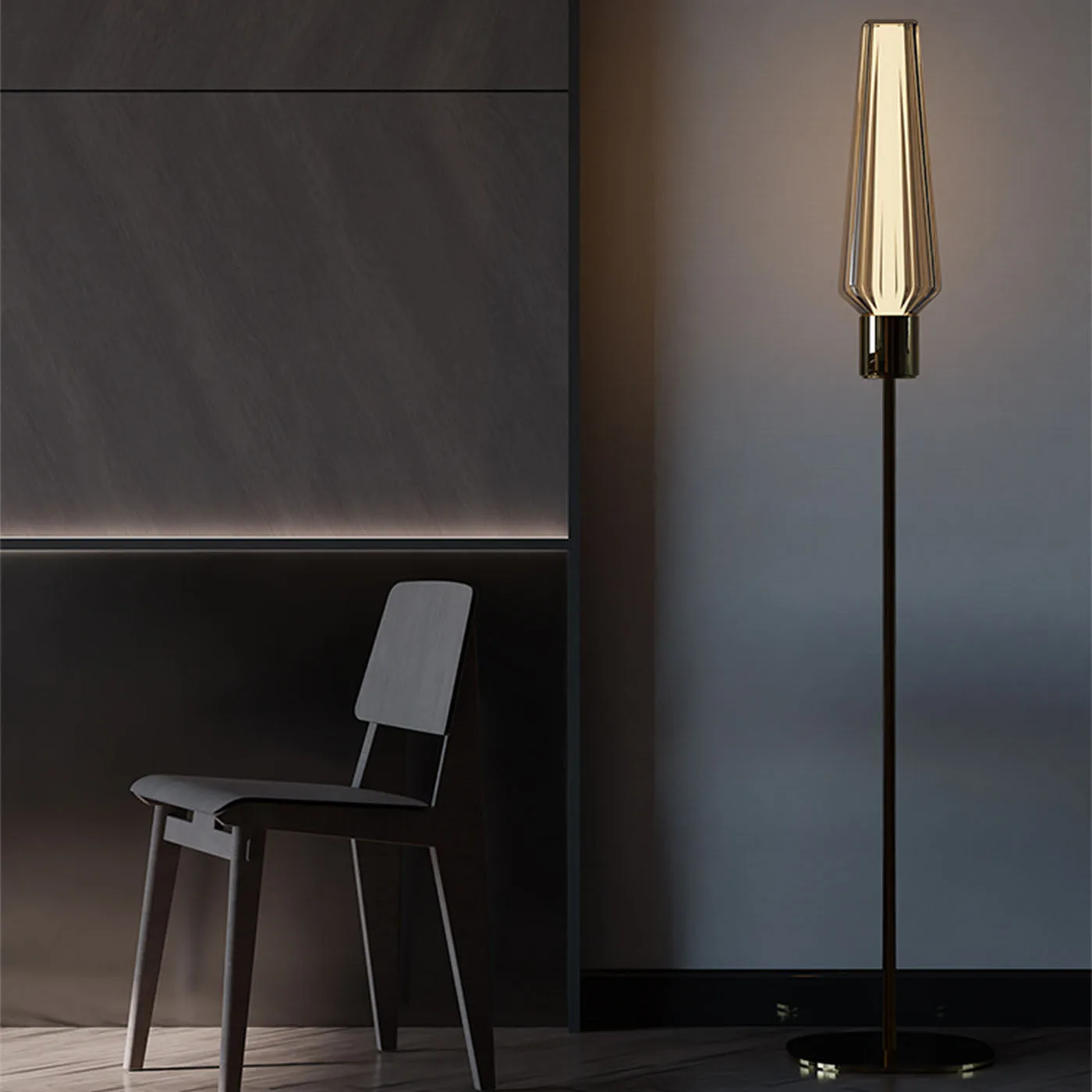 Babilionia Bronze Glass Floor Lamp