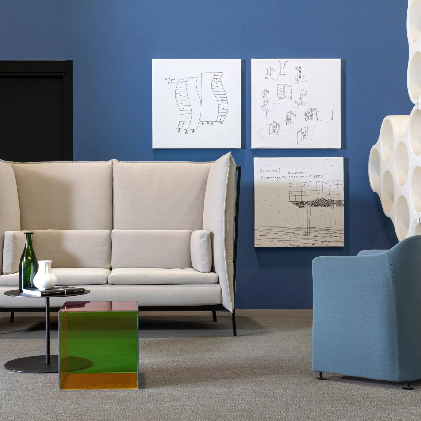 Basket 2 Seater High-Back Fabric Sofa By Ronan & Erwan Bouroullec