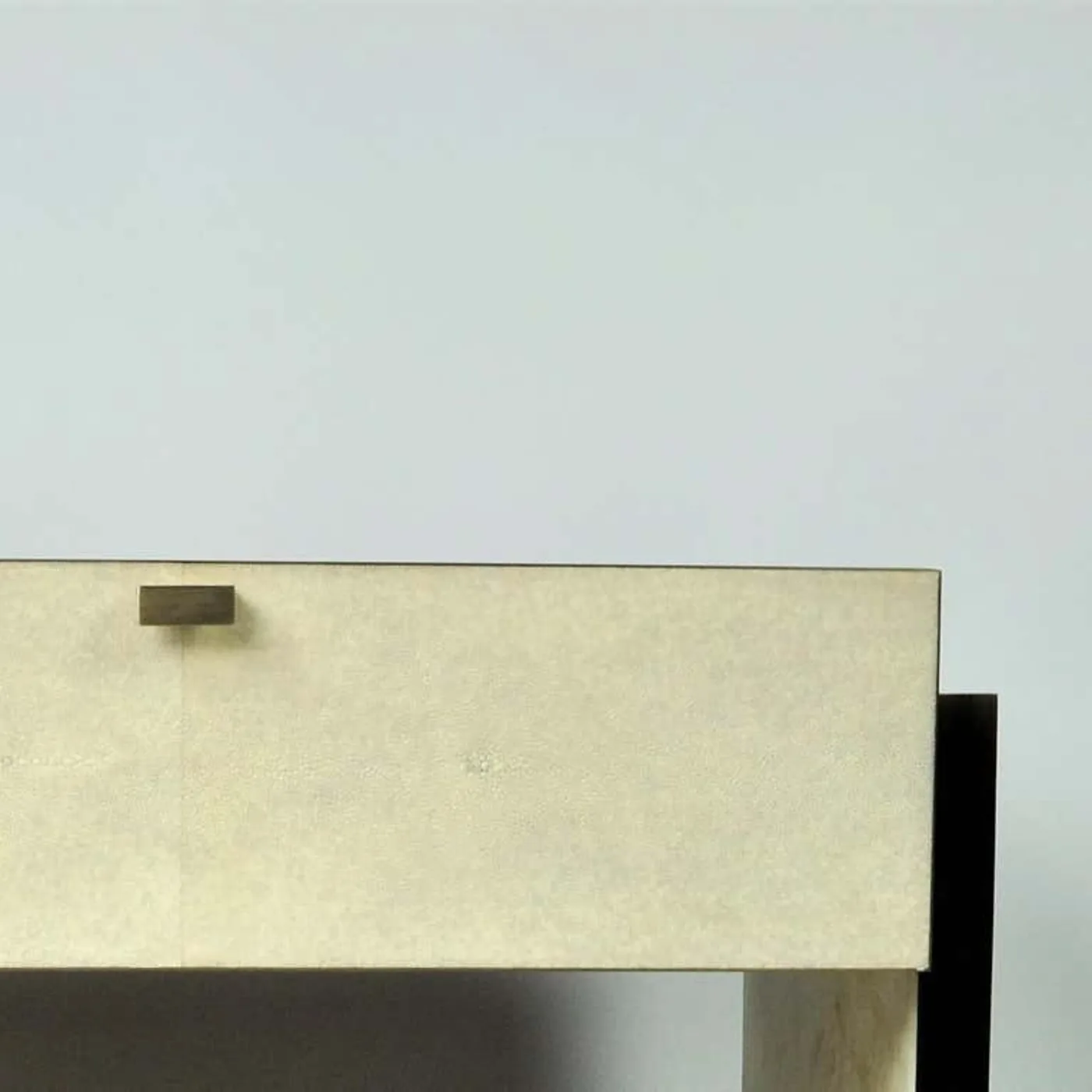 Bedside Table In White Rock Crystal With Brass