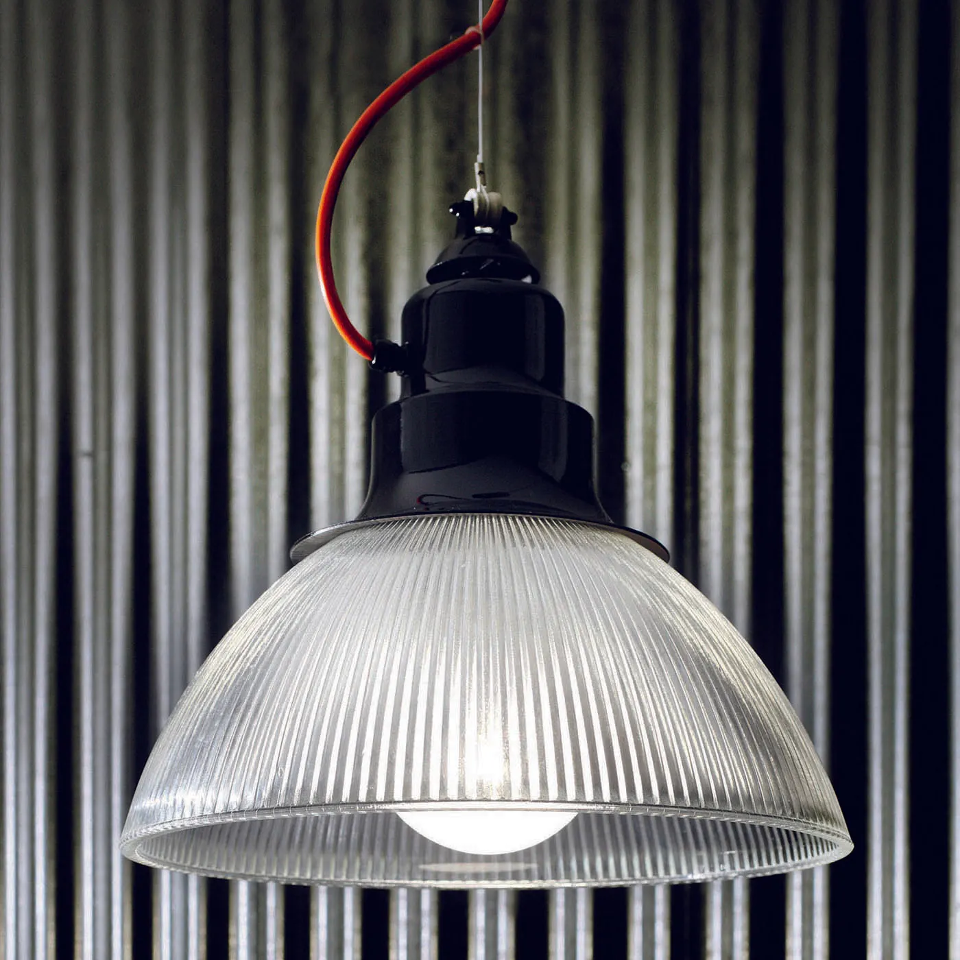 Berlino Black Pendant Lamp by Franco Zavarise