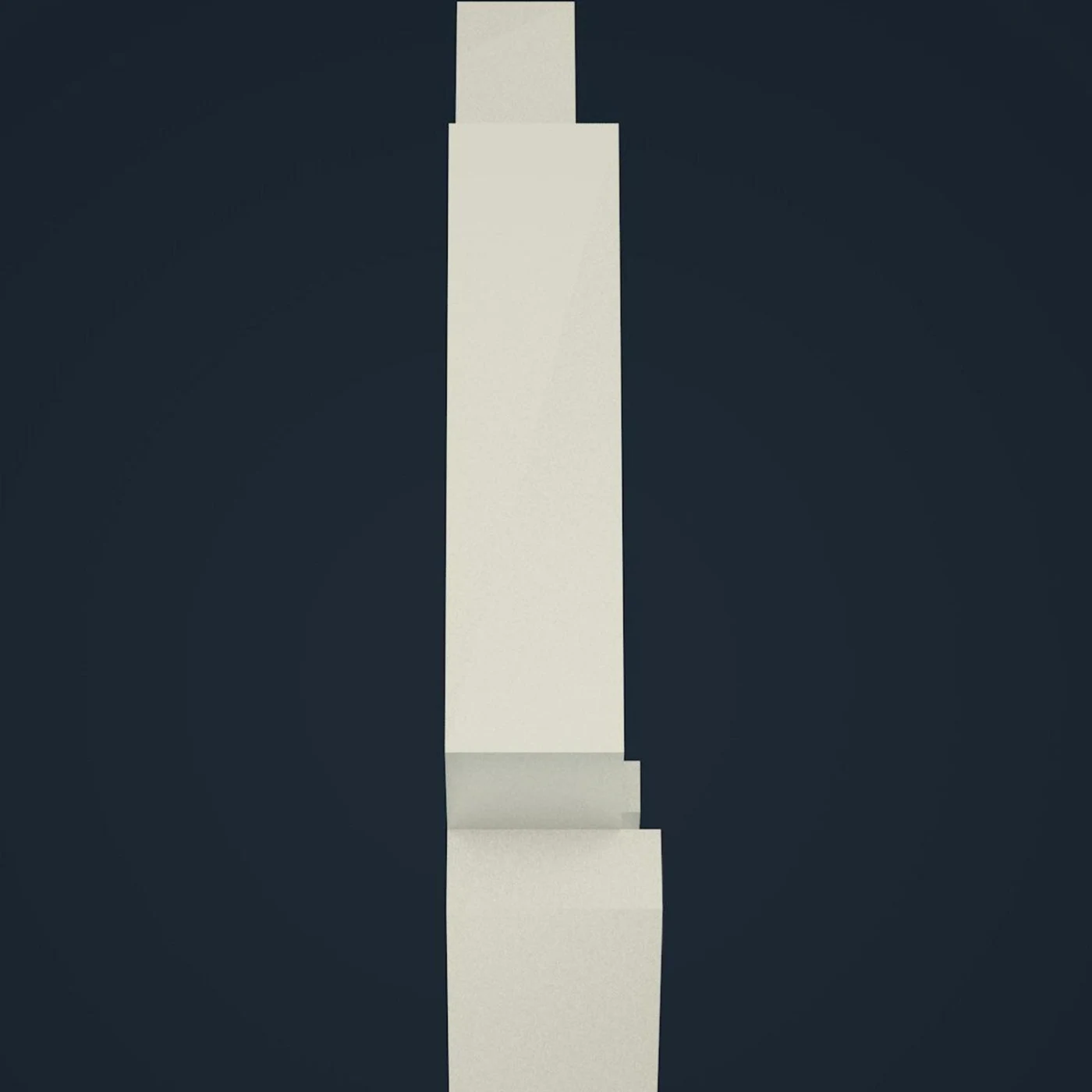 Monumental Handmade Geometric Modern Aluminum Marble Sculpture