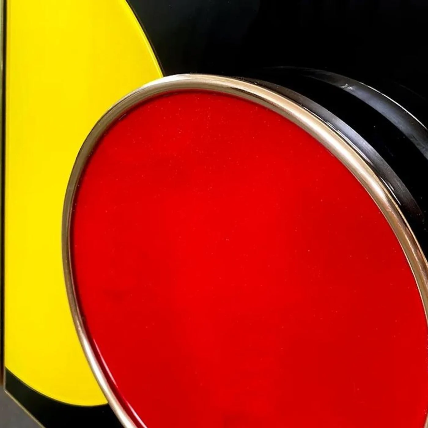 Pop Art Black Yellow Pink Multicolor Modern Credenza