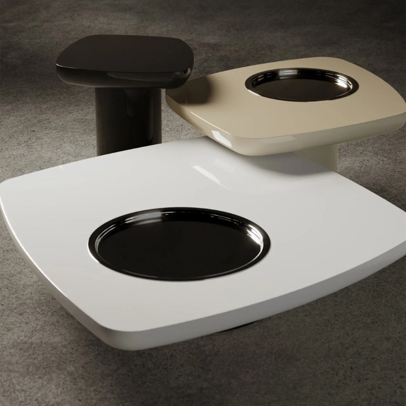 Blackbird White Low Coffee Table