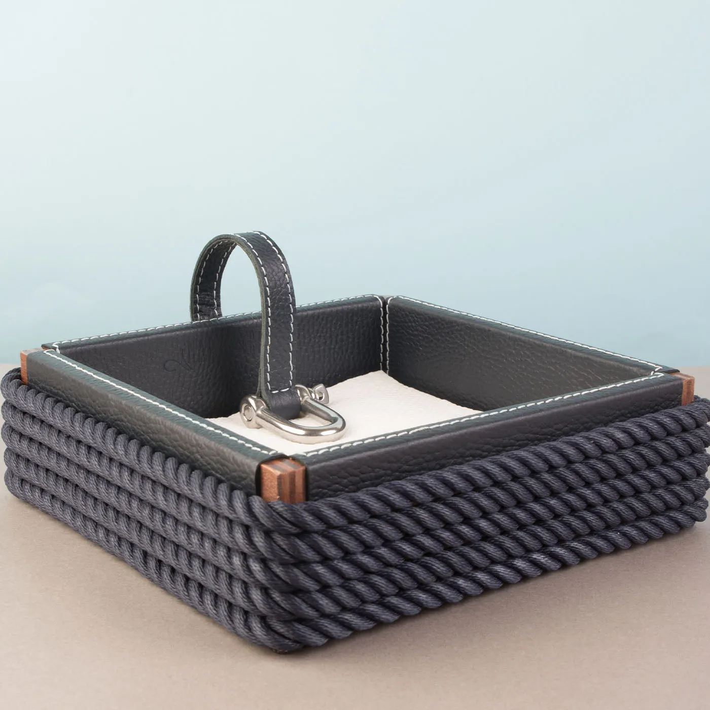 Blue Square Napkin Holder