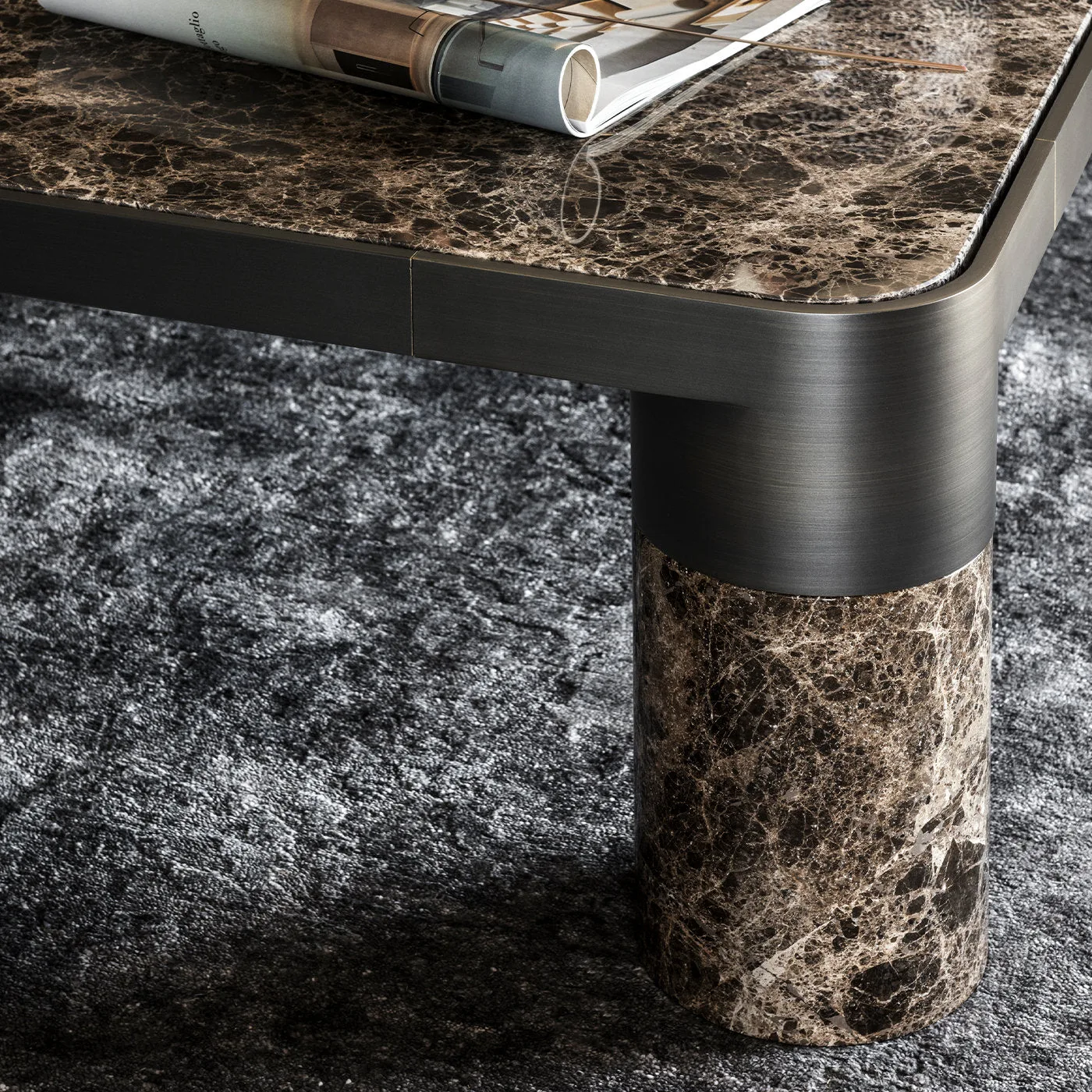 Bold Emperador Marble Coffee Table