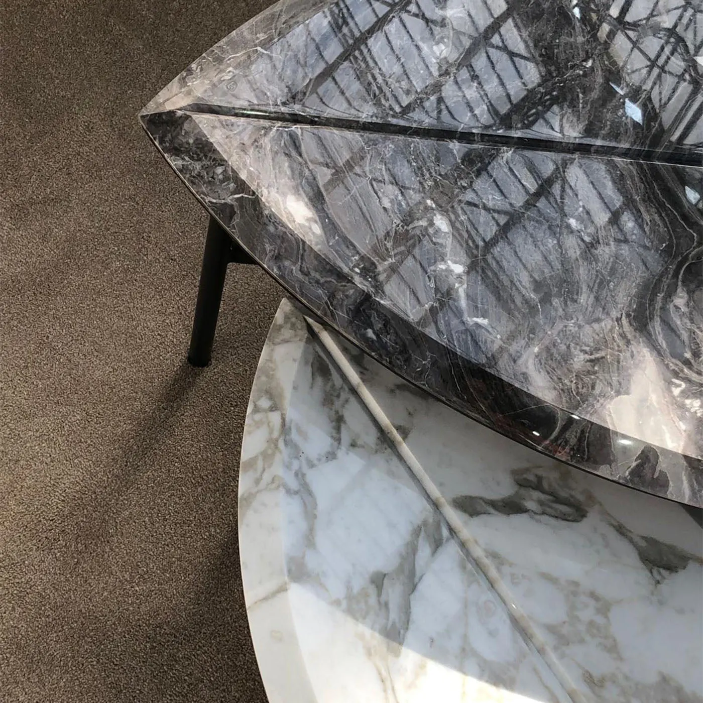 Book 1 Gray Arabescato Marble Coffee Table