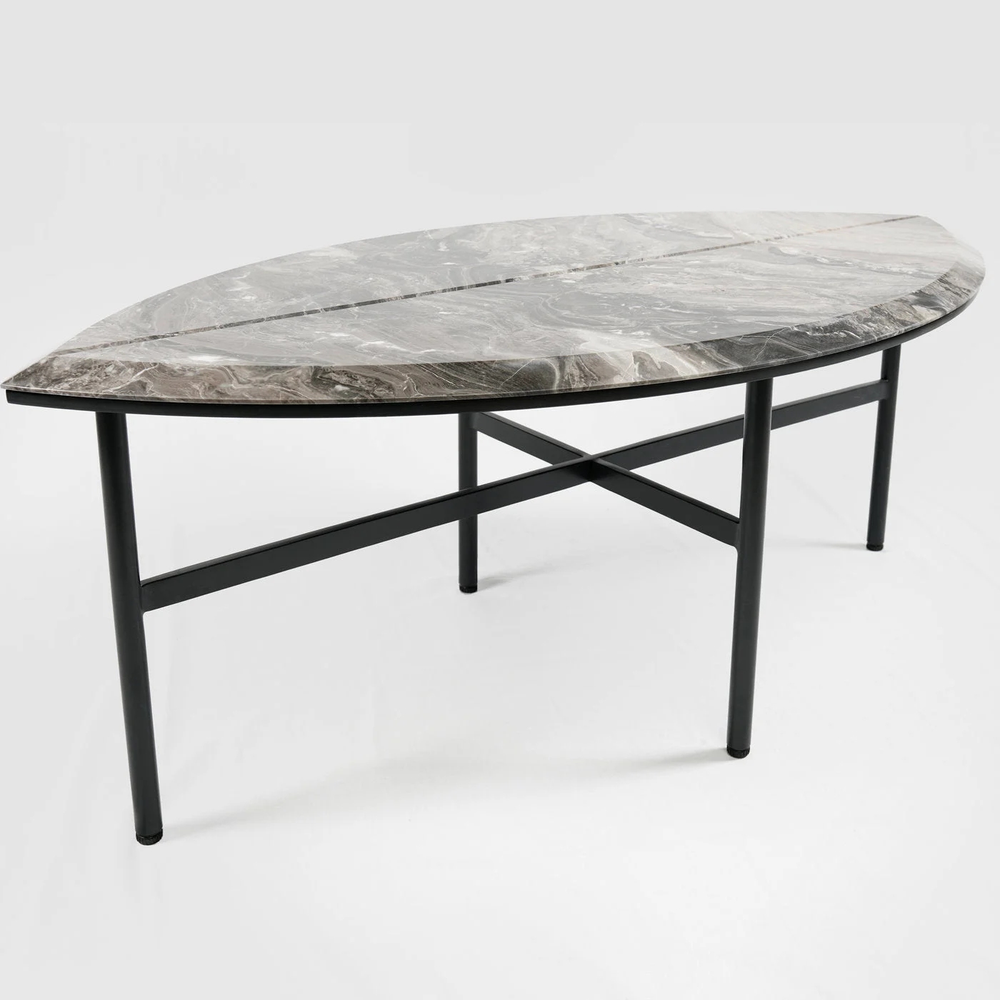 Book 1 Gray Arabescato Marble Coffee Table