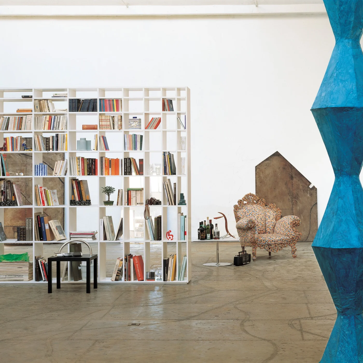 Bookshelf Double-Sided Bookcase By Shiro Kuramata