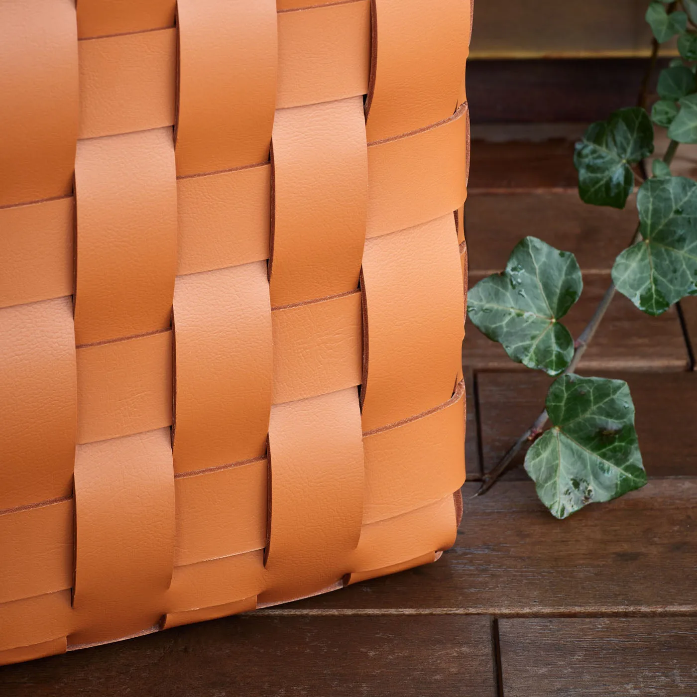 Bottega Padded Cognac Leather Cube