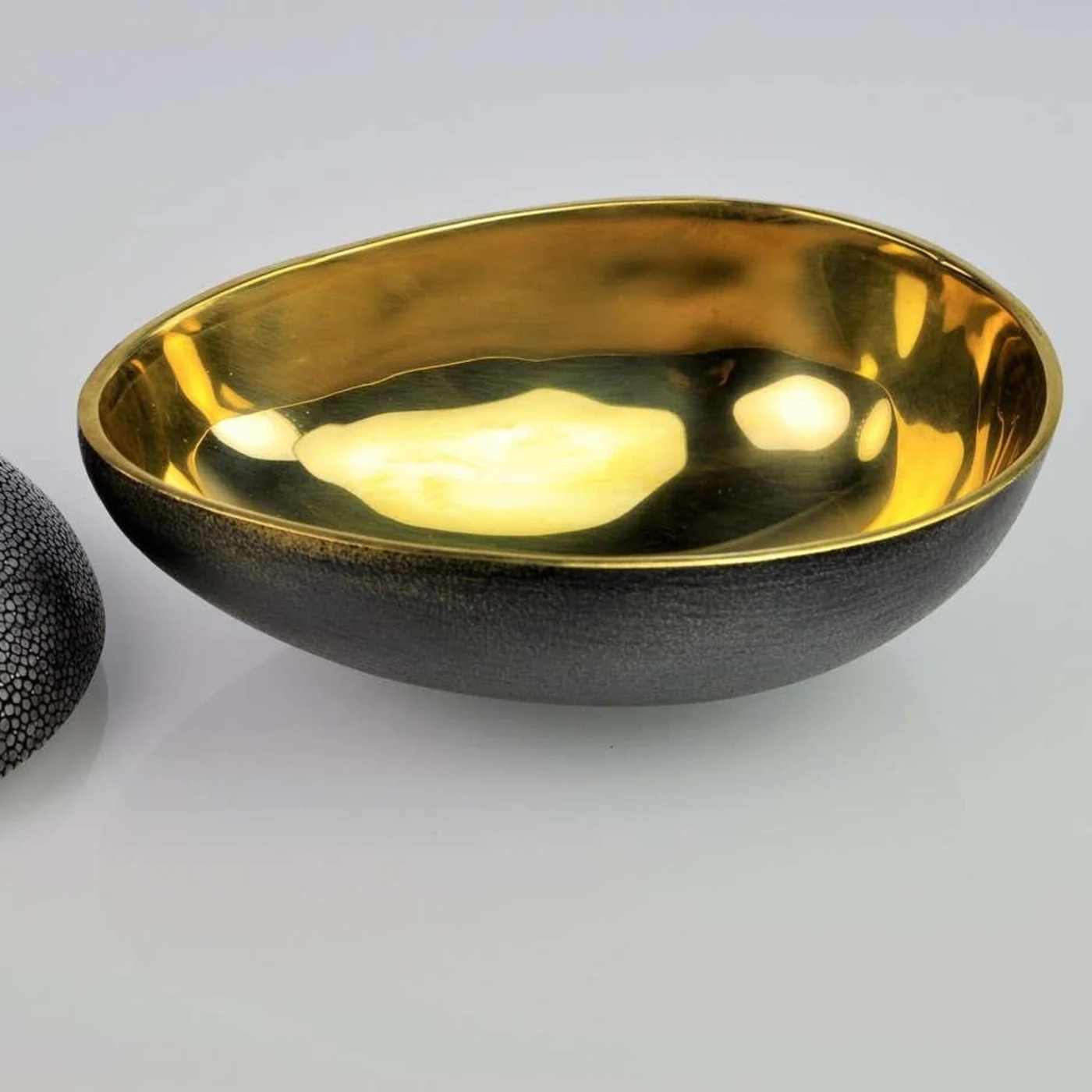 Brass Box With Shagreen Lid