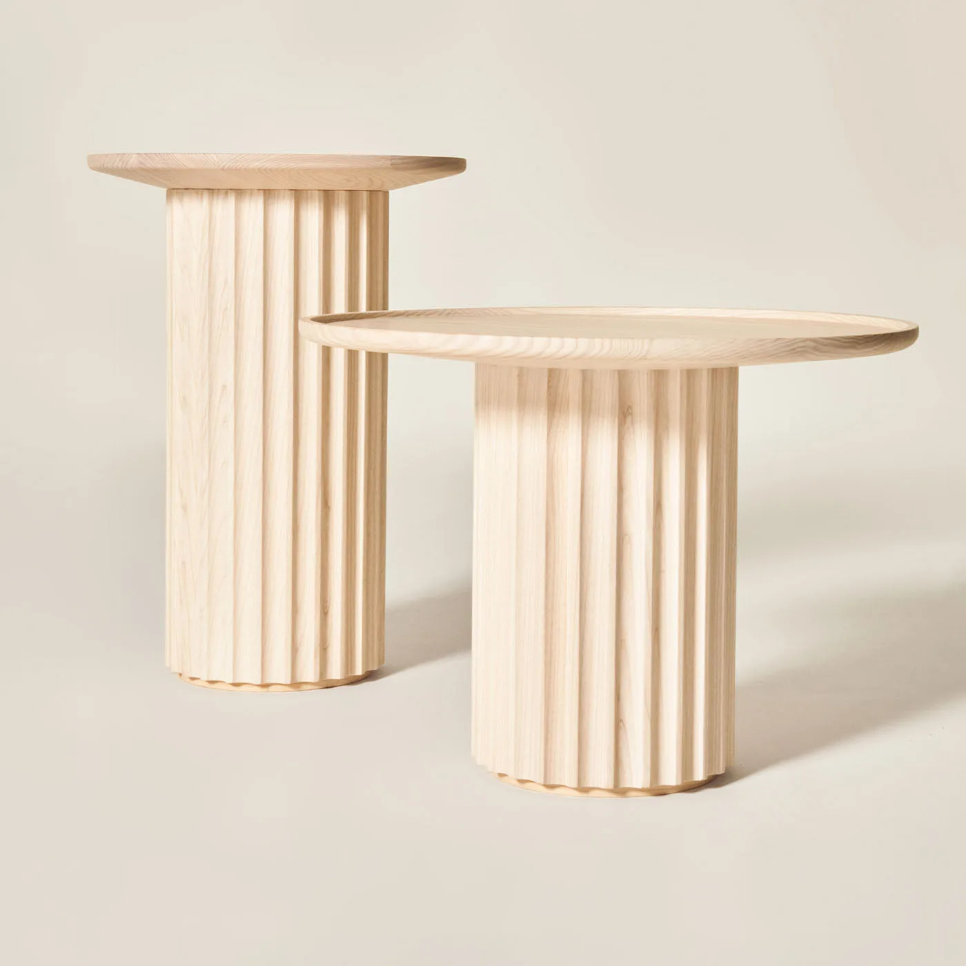 Capitello Slim Natural Ash Wood Accent Table