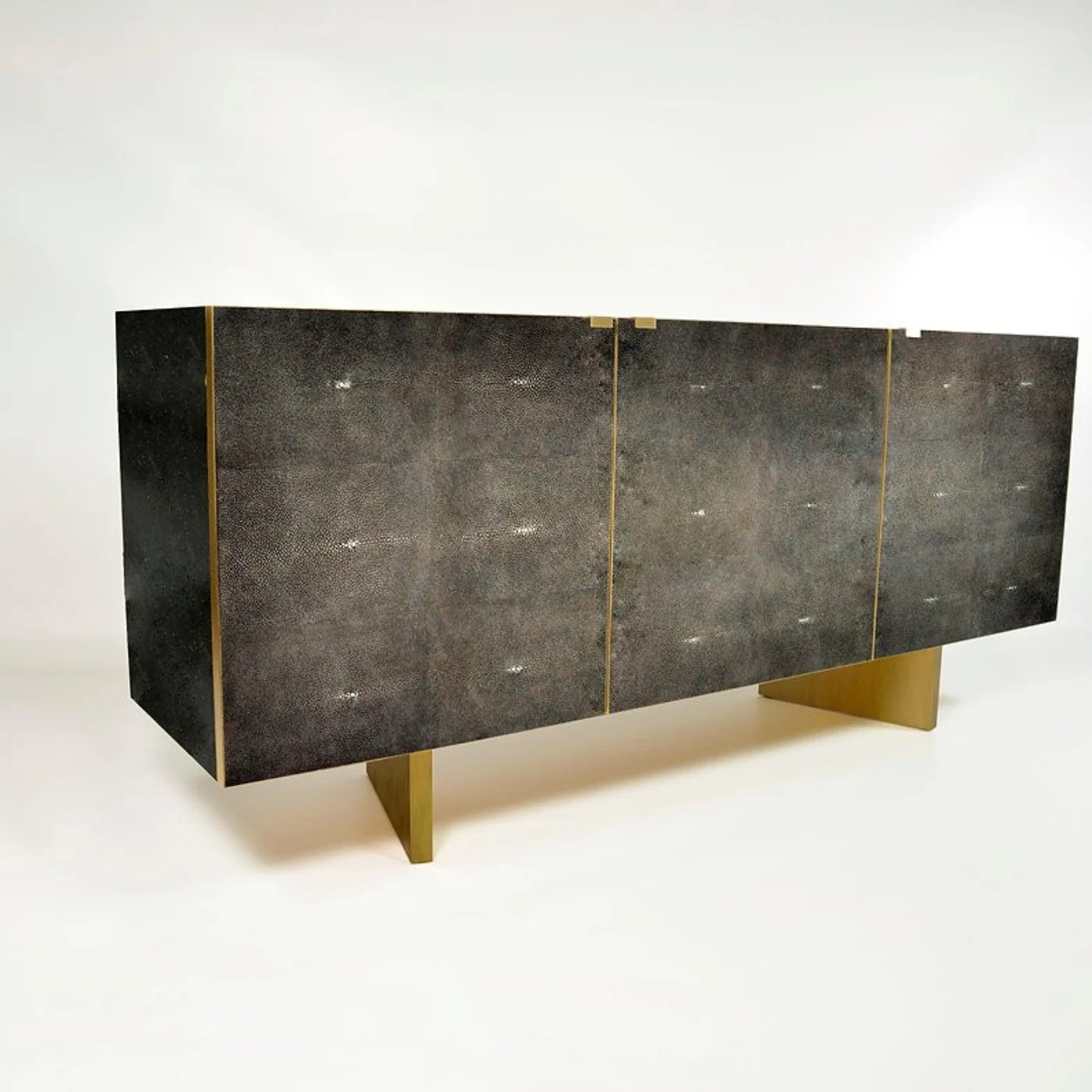 Cb Celeste Lv St Cabinet Made of Lava Stone Marquetry With Shagreen Doors