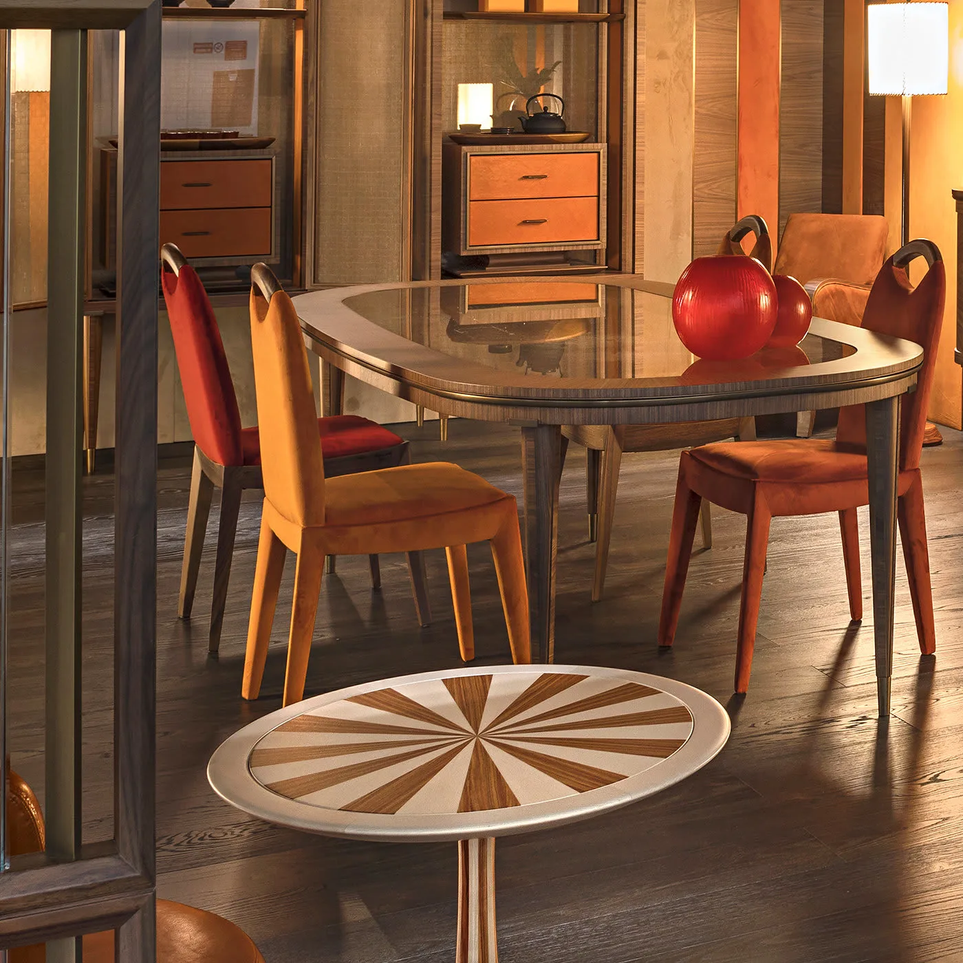 Cerchio Maple And Paduka Side Table By Ivano Colombo