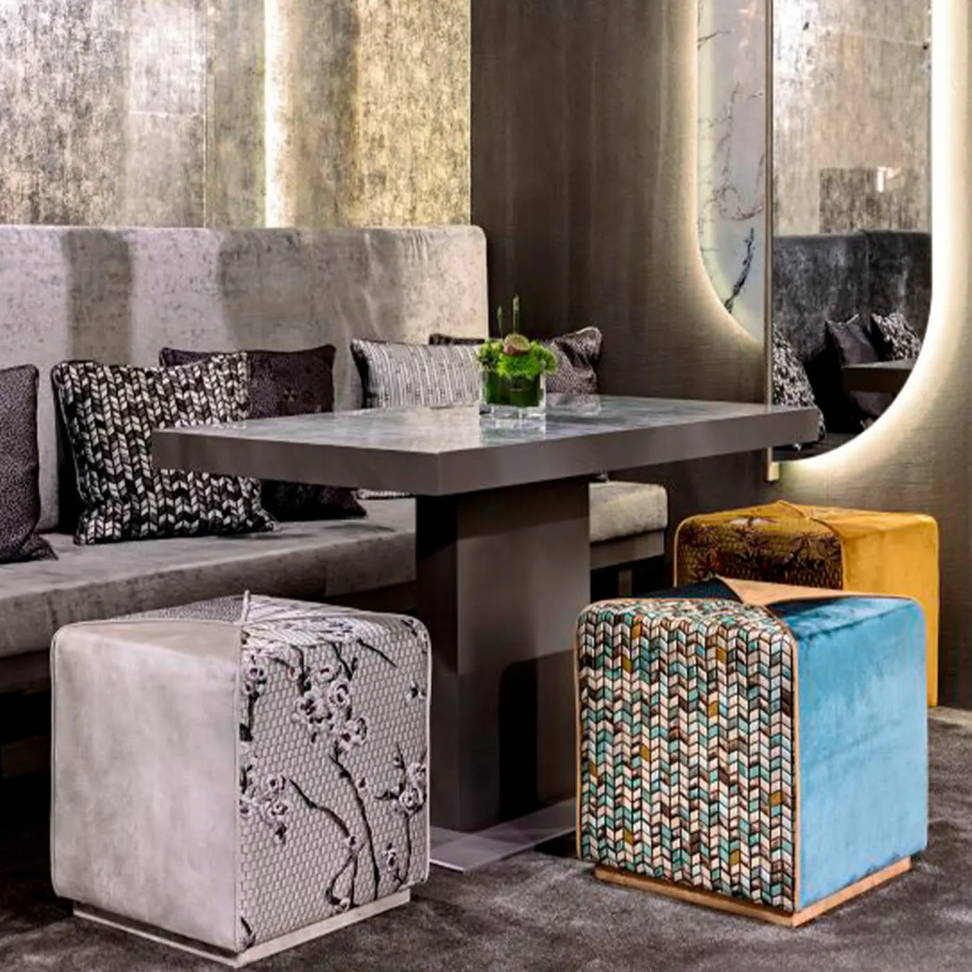 Chameleon Square Pouf