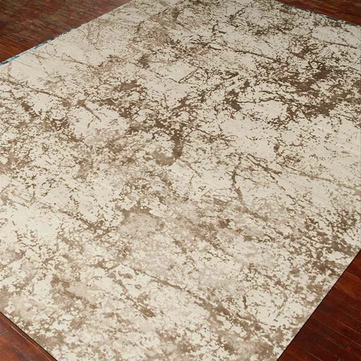 Chaos Theory By Kavi Antique White & Natural Beige Hand Knotted Rug