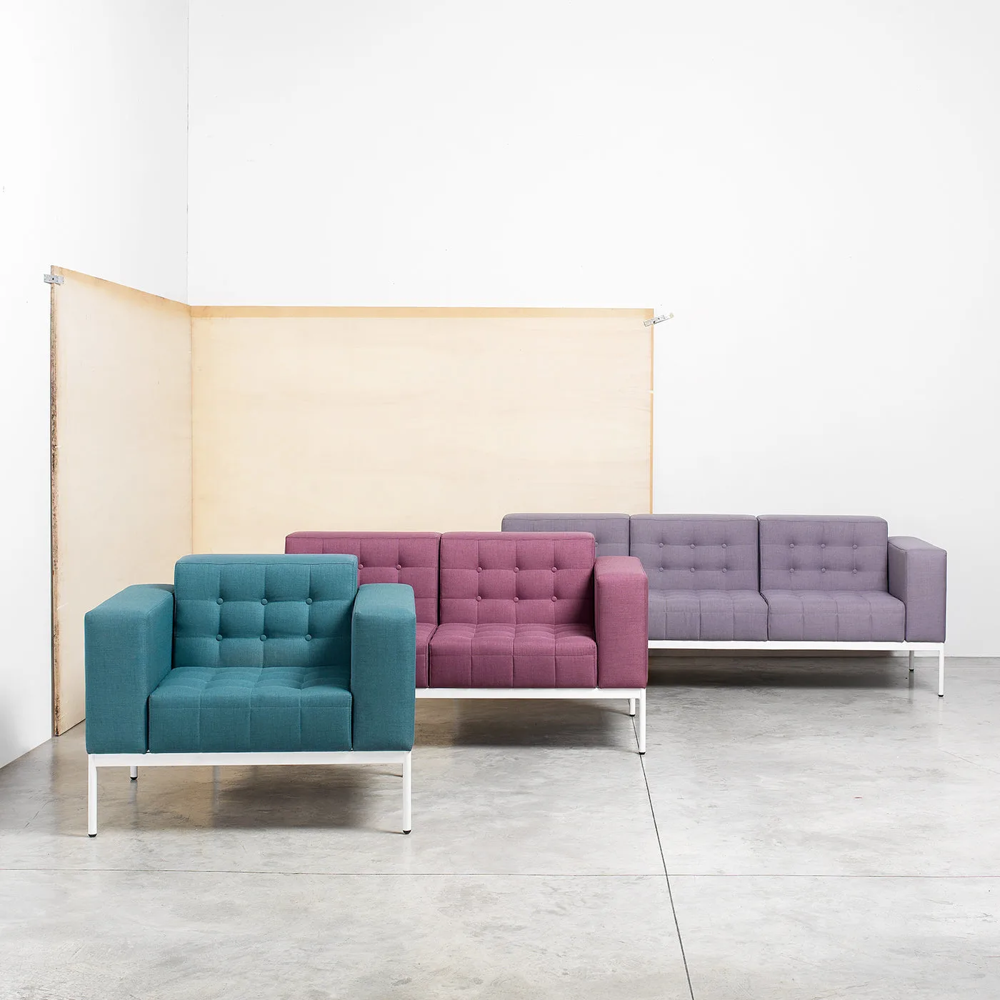 Classmade 3 Seater Grey Fabric Sofa