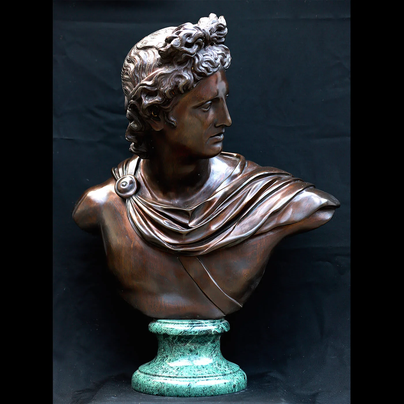 Coffee Brown Apollo Belvedere Sculpture