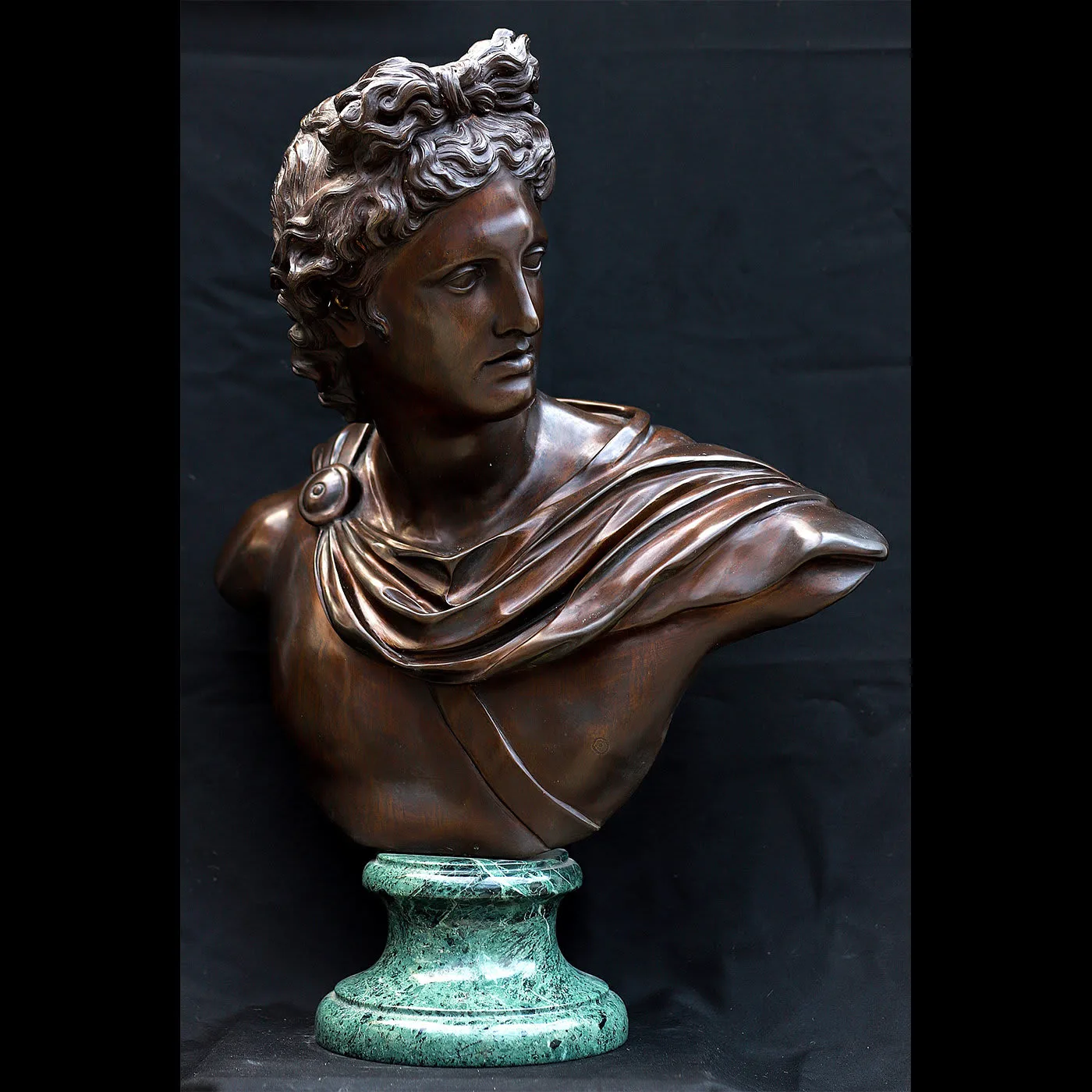 Coffee Brown Apollo Belvedere Sculpture