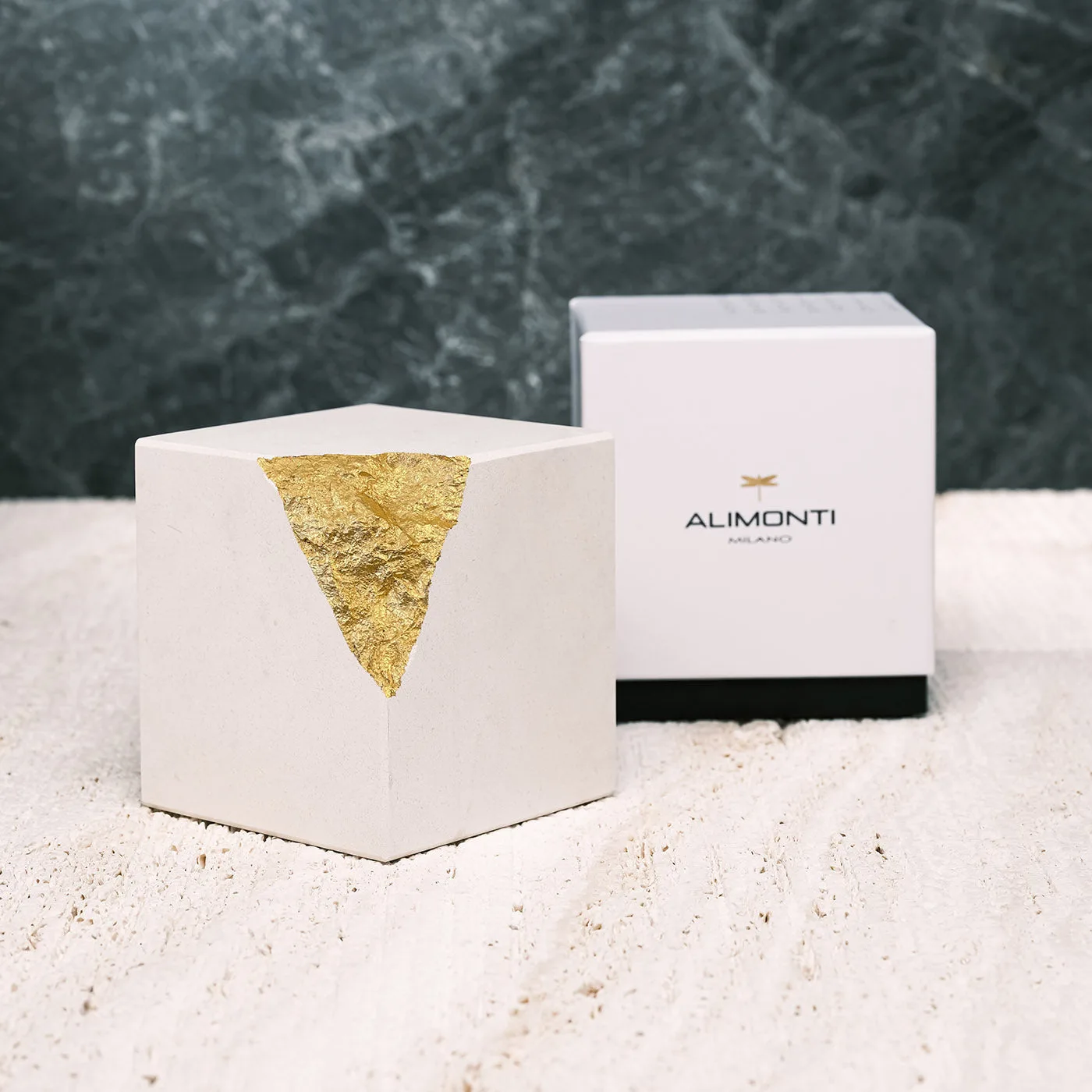 Colpo Da Maestro Gold Leaf Limestone Sinai Sculpture