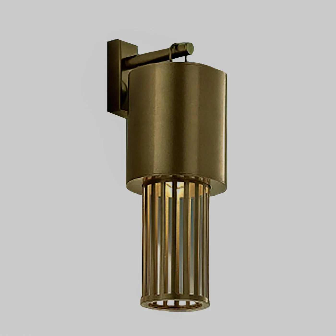 Design Futurist Tubular Bronze Finish Steel Sconce
