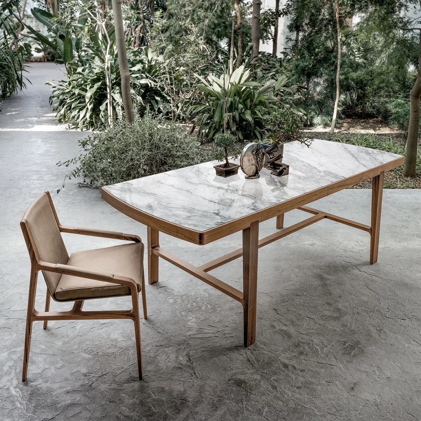 Convivio Ashwood & Marble Dining Table