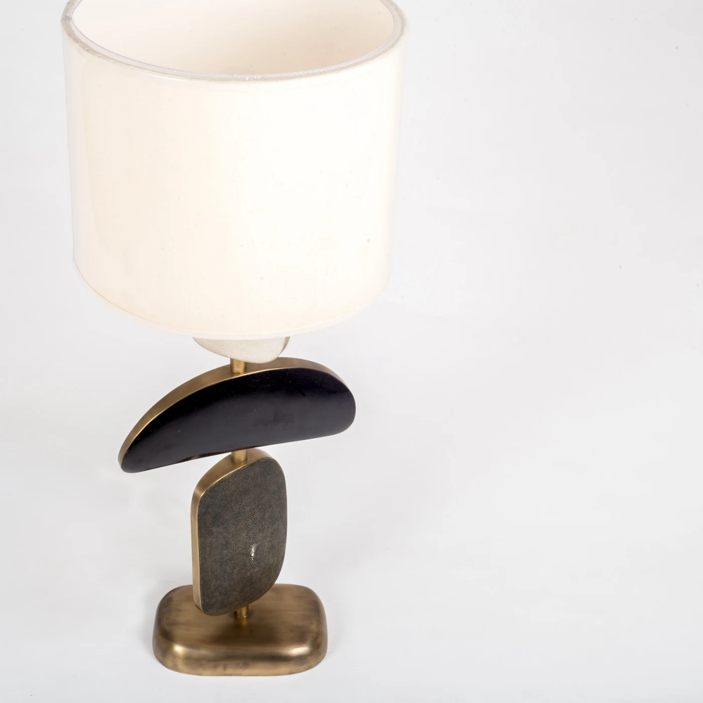 Cosmo Shagreen Table Lamp With Shell & Bronze-Patina Brass