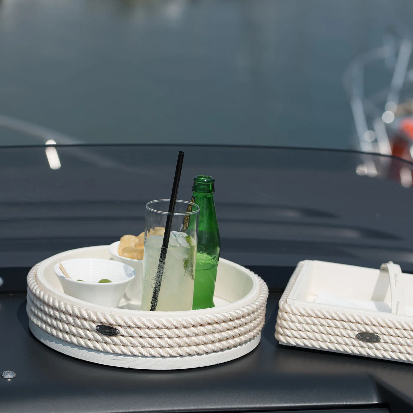 Cream Square Napkin Holder