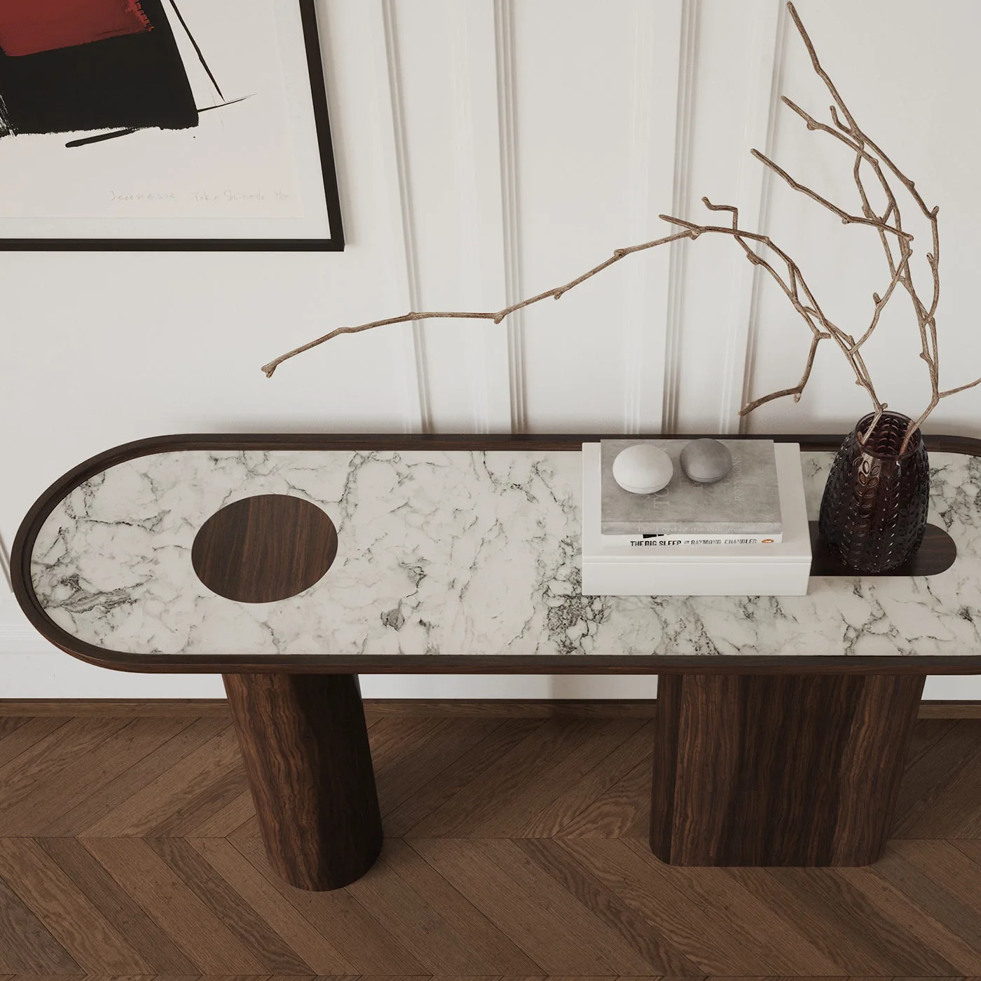 Creta Eucalyptus Wood Console