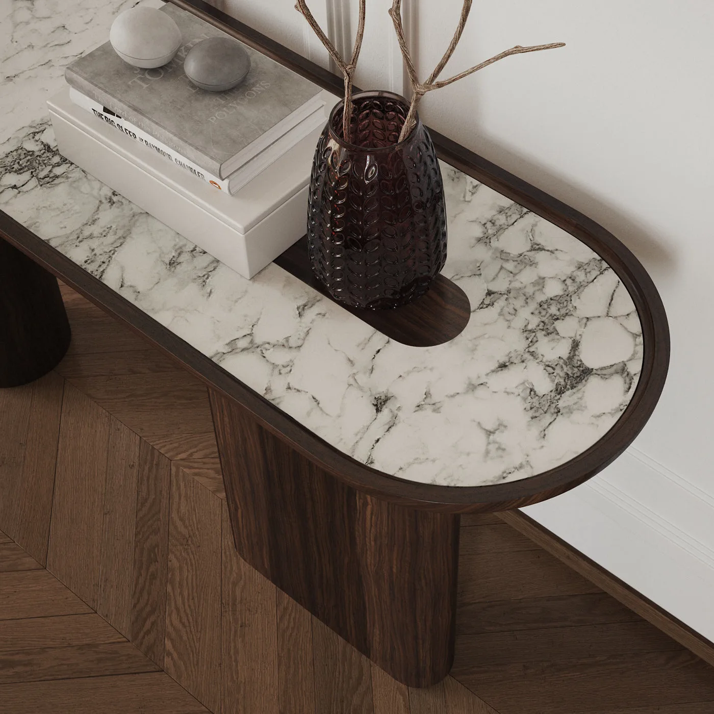 Creta Eucalyptus Wood Console