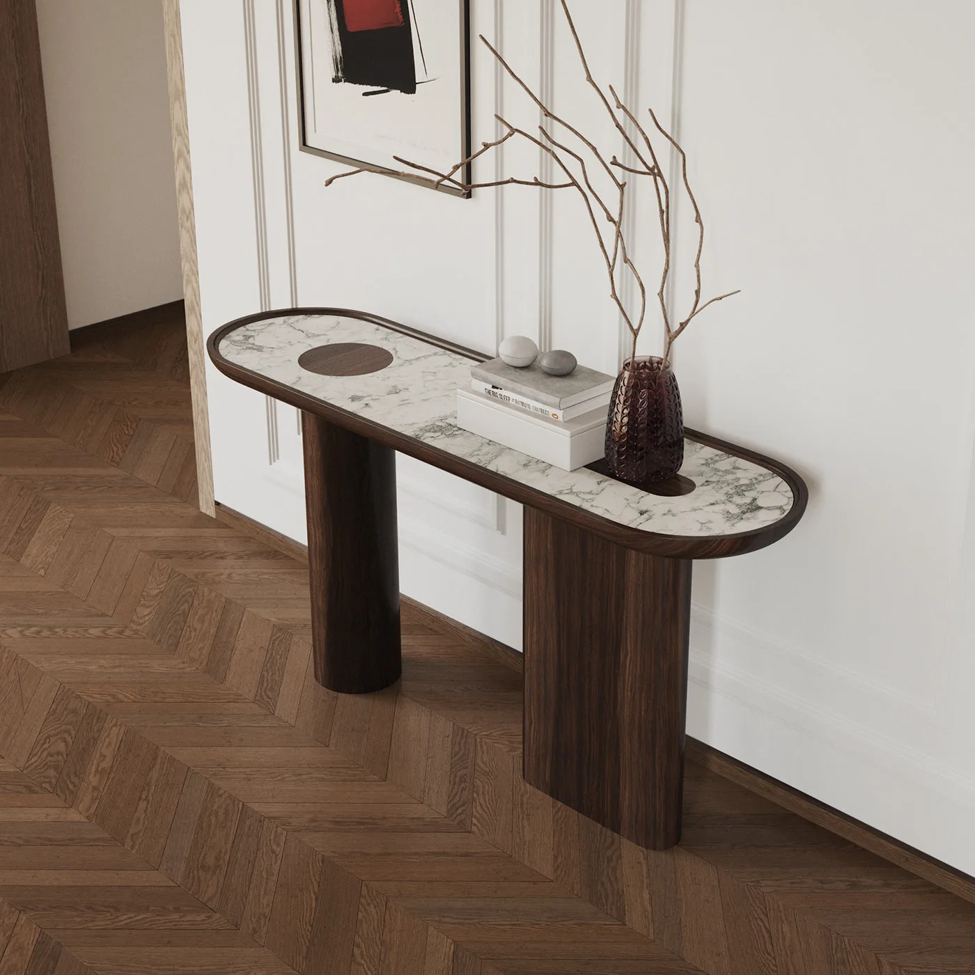 Creta Eucalyptus Wood Console