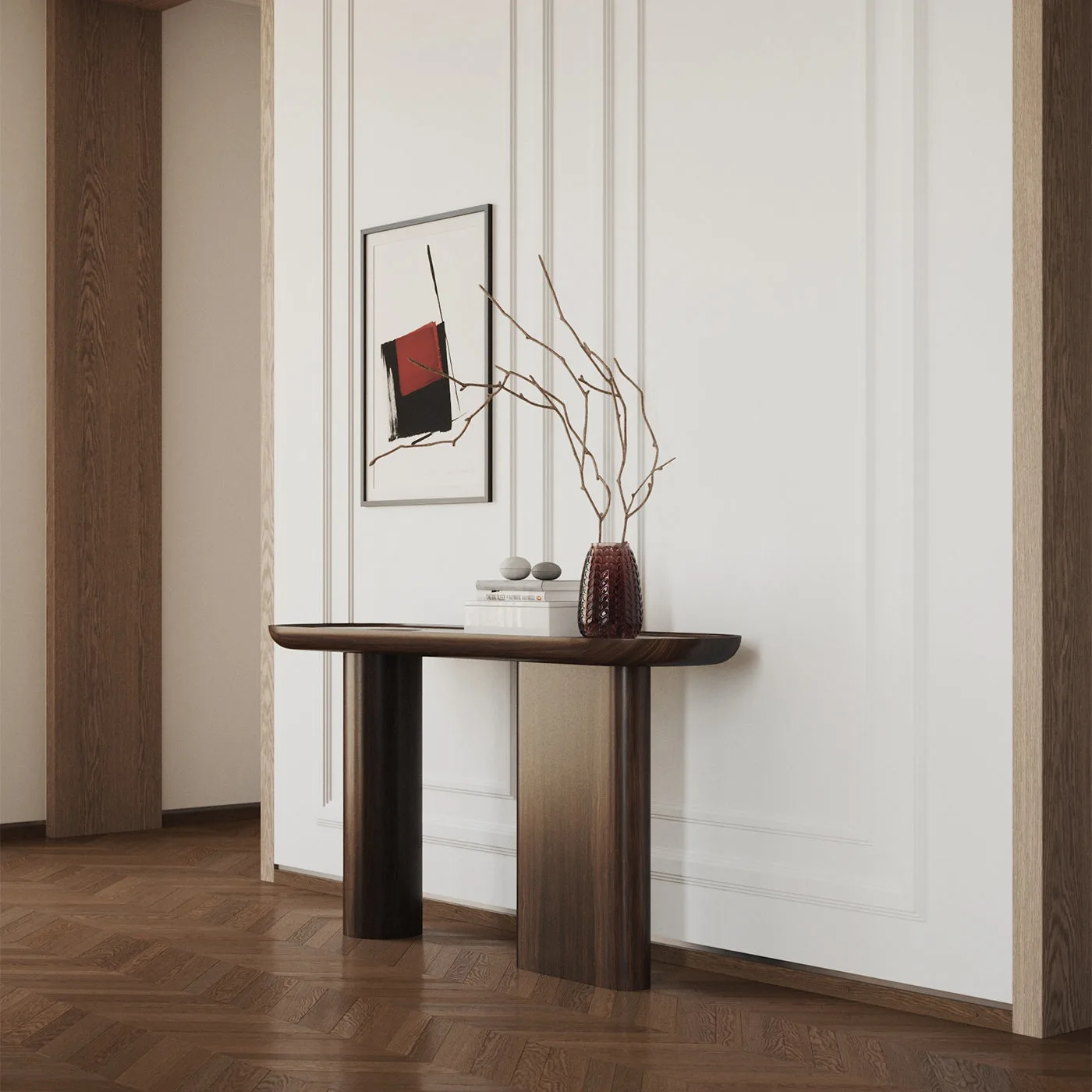 Creta Eucalyptus Wood Console