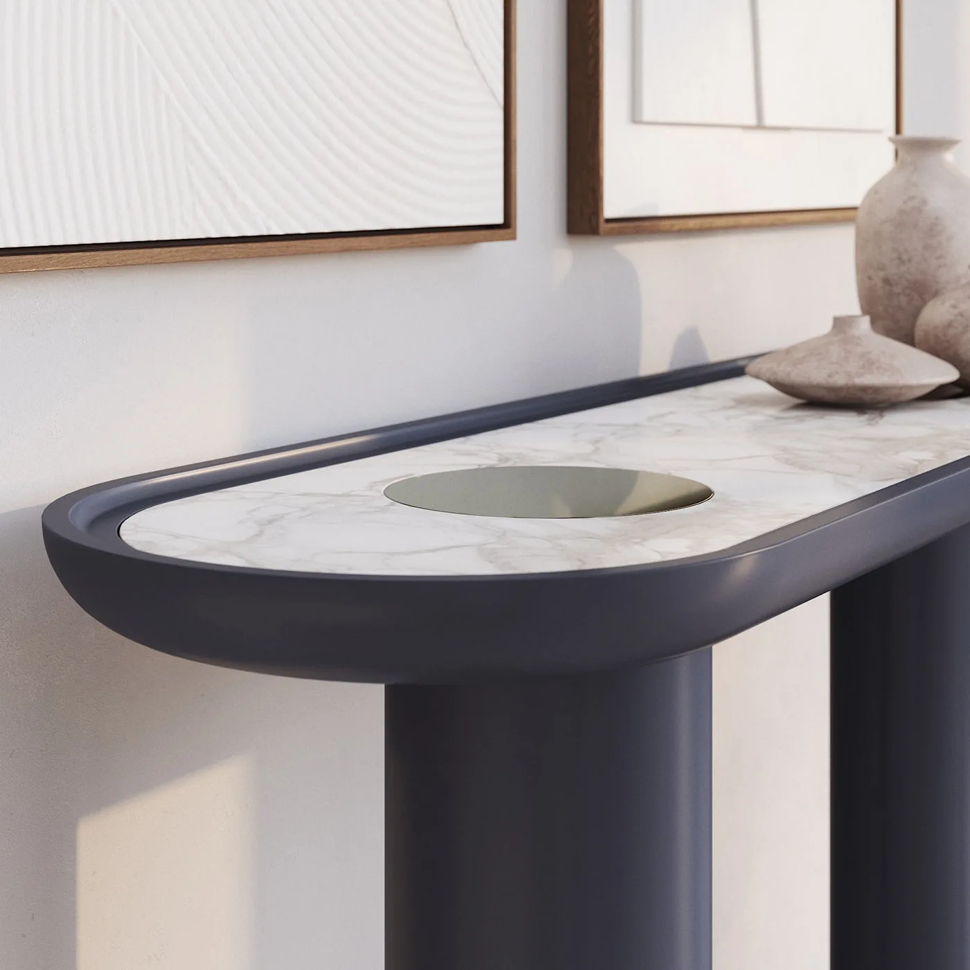 Creta Graphite Gray Console