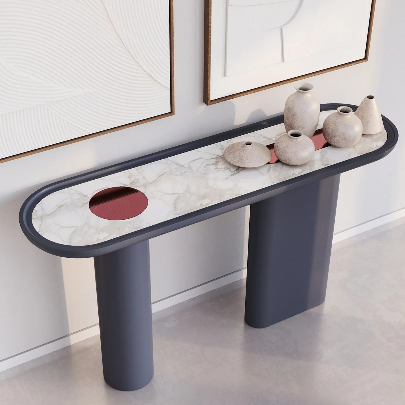 Creta Graphite Gray Console