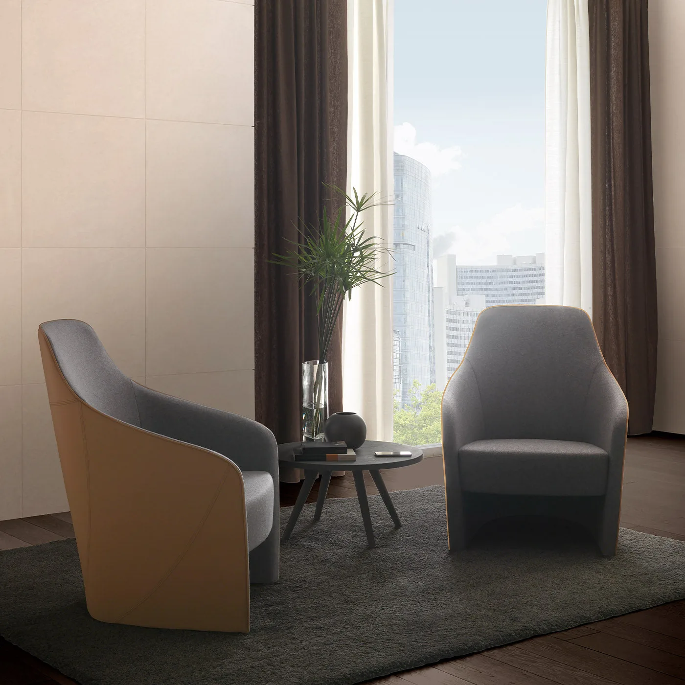 Cuneo Gray Armchair