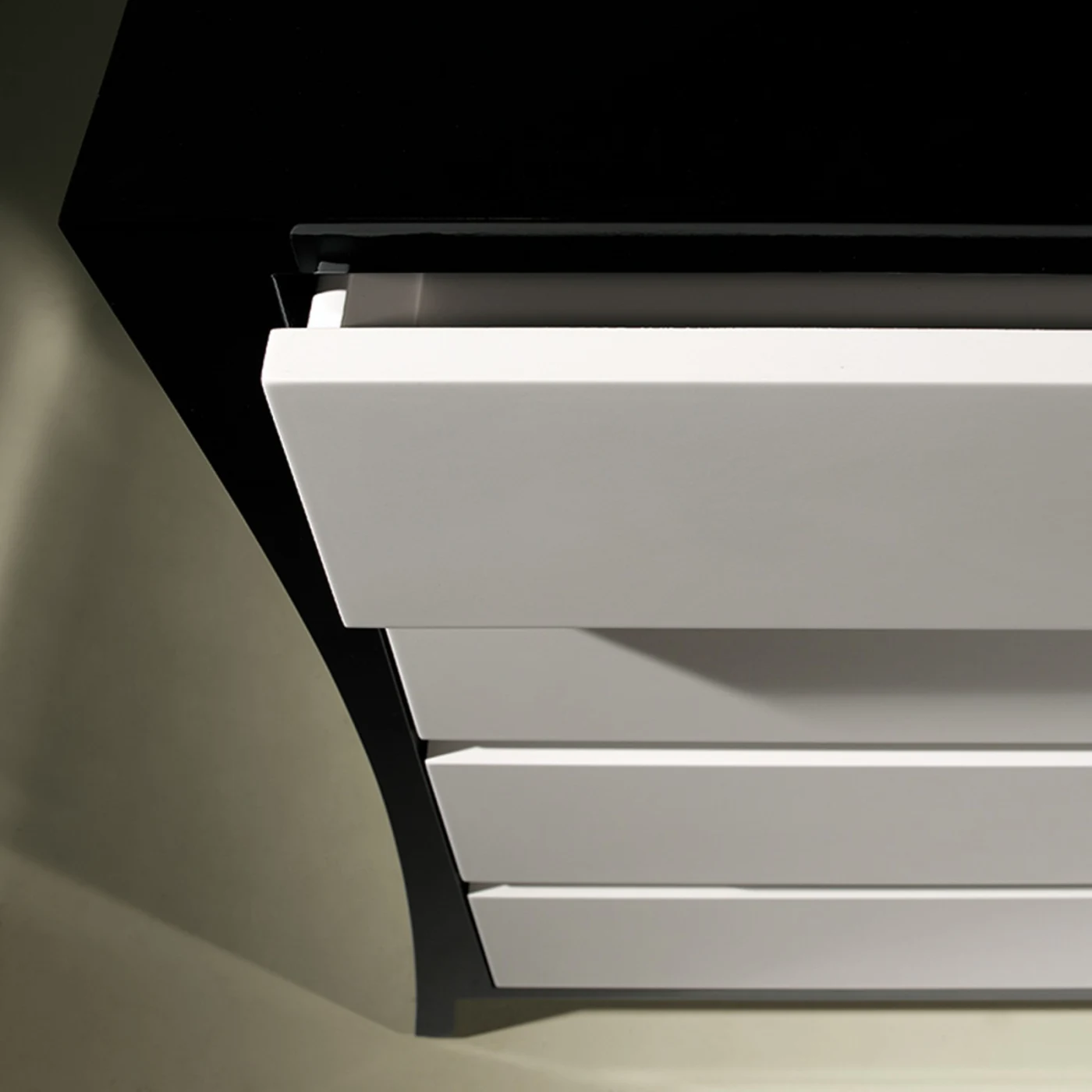 Curve Black & White Chest Of Drawers