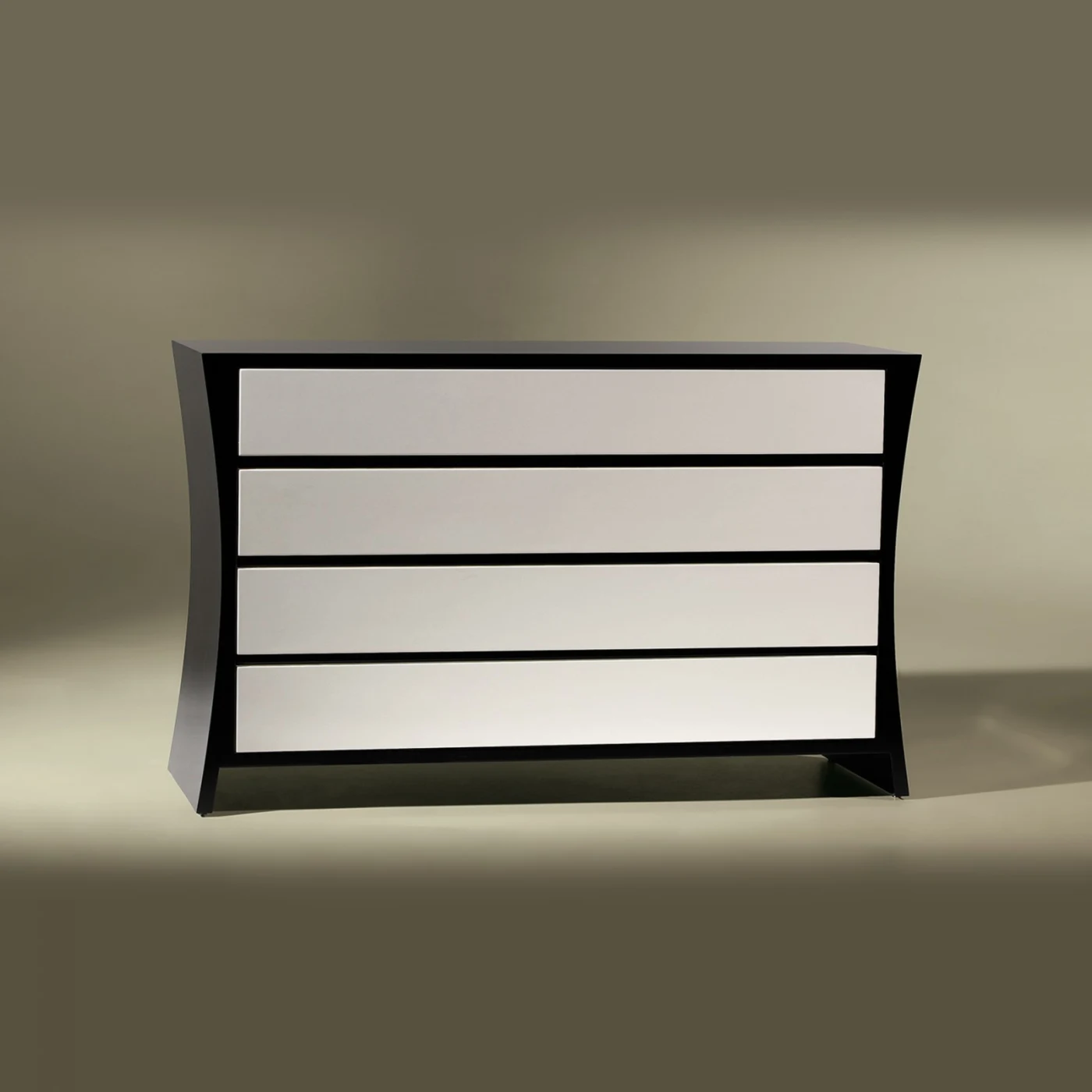 Curve Black & White Chest Of Drawers