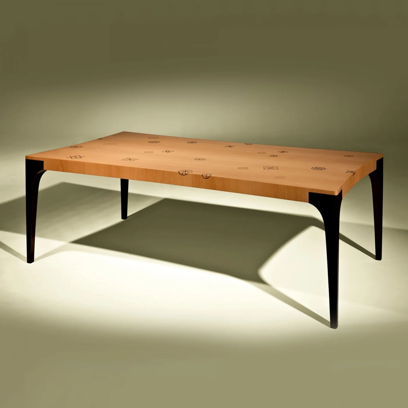 Curve Dining Table Around The Table With Artistic Intervention By Inez Wijnhorst