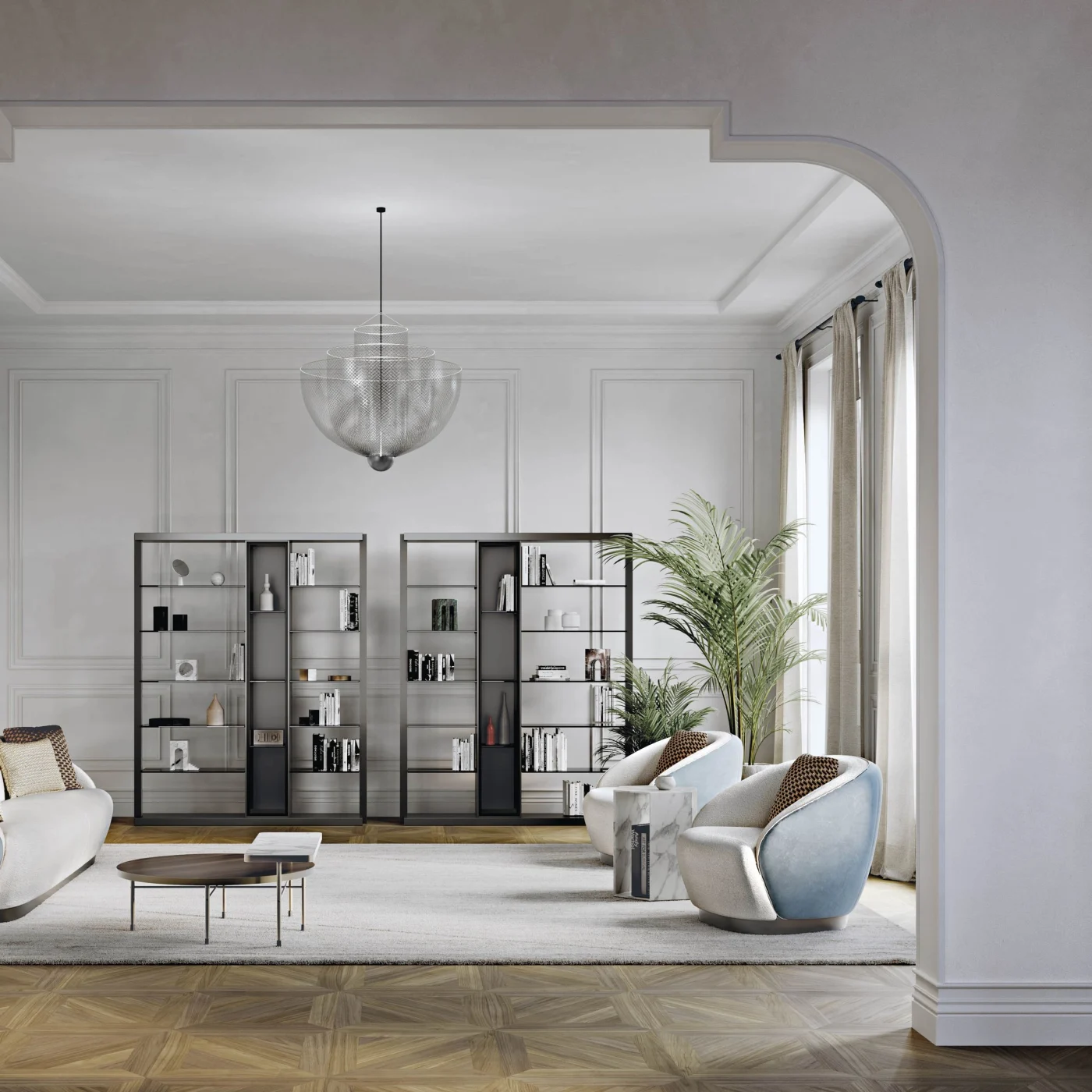 Dedalo Hexagonal Marble Coffee Table