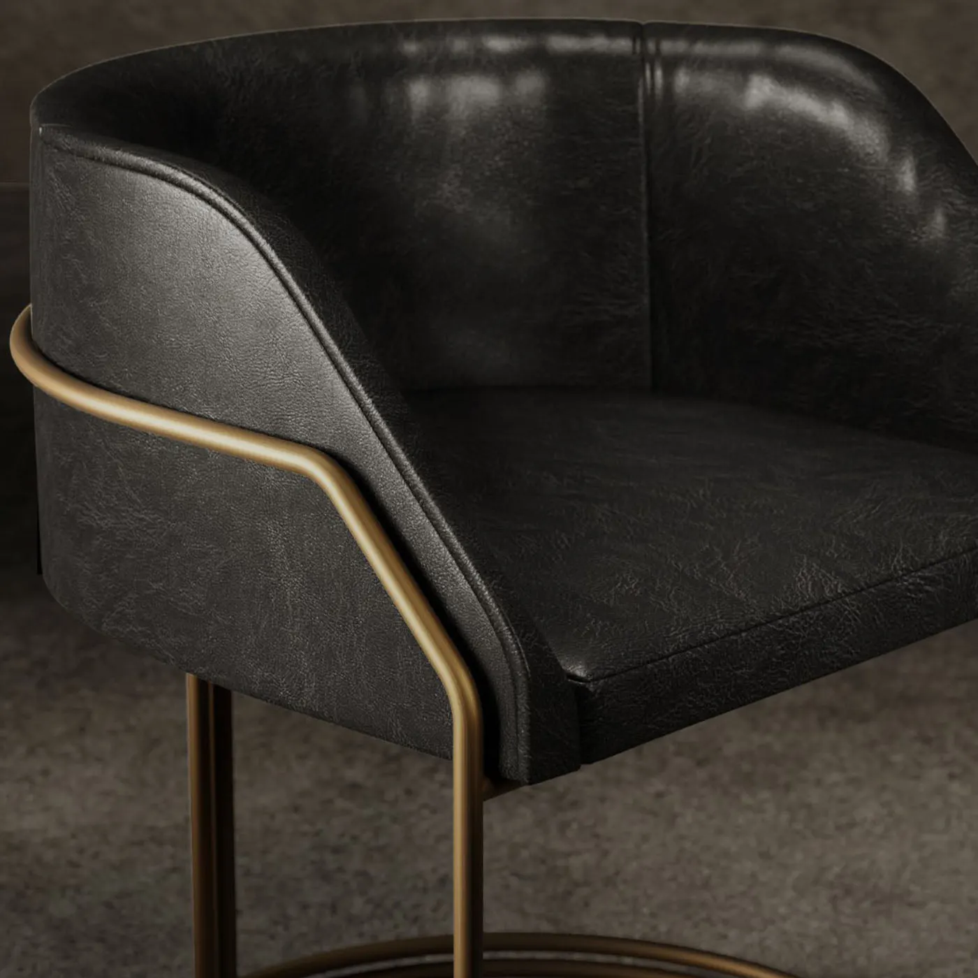 Deja Vu Black Leather Chair