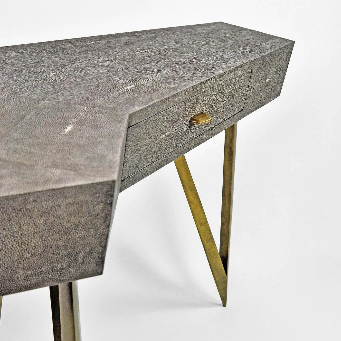Desk In Grey Shagreen