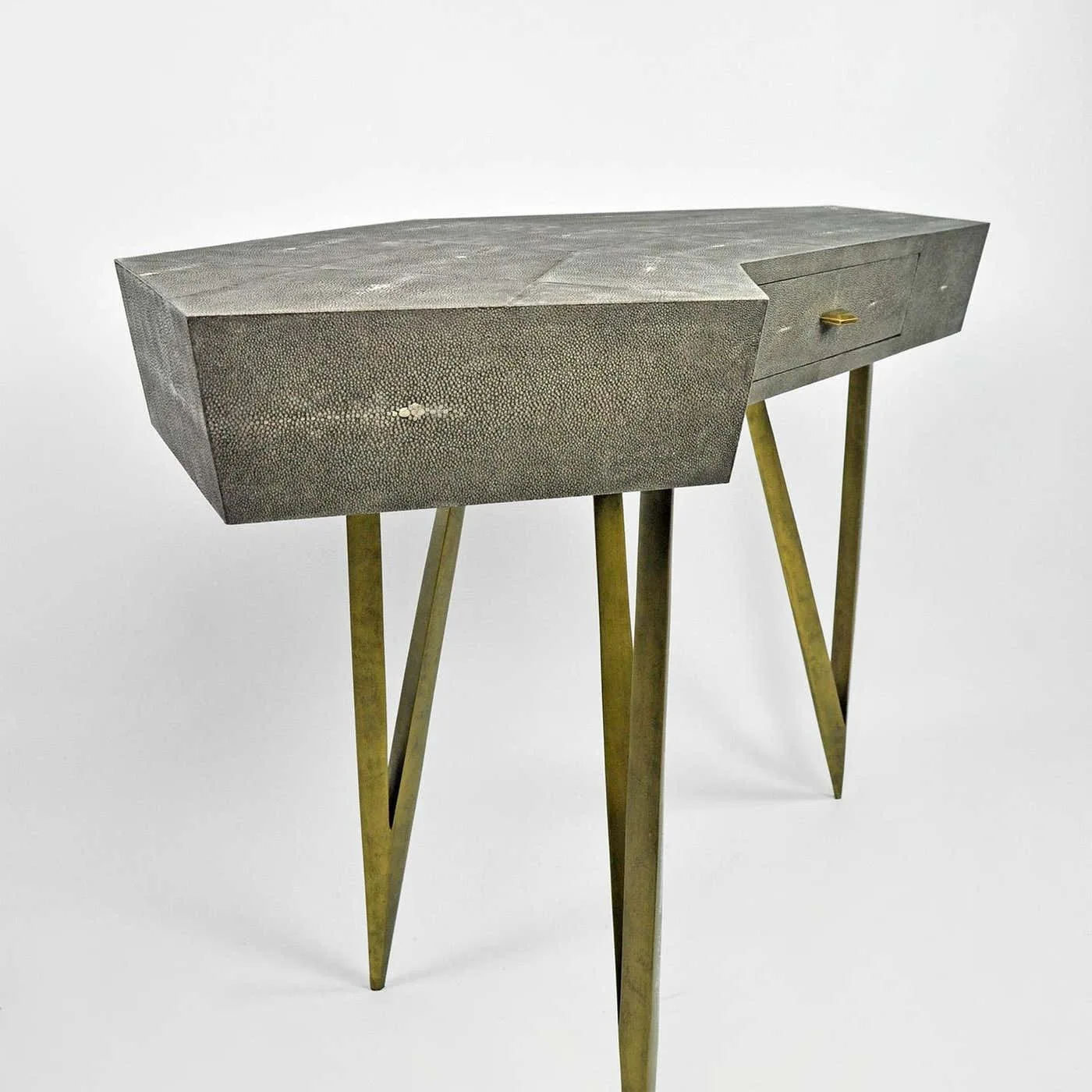 Desk In Grey Shagreen