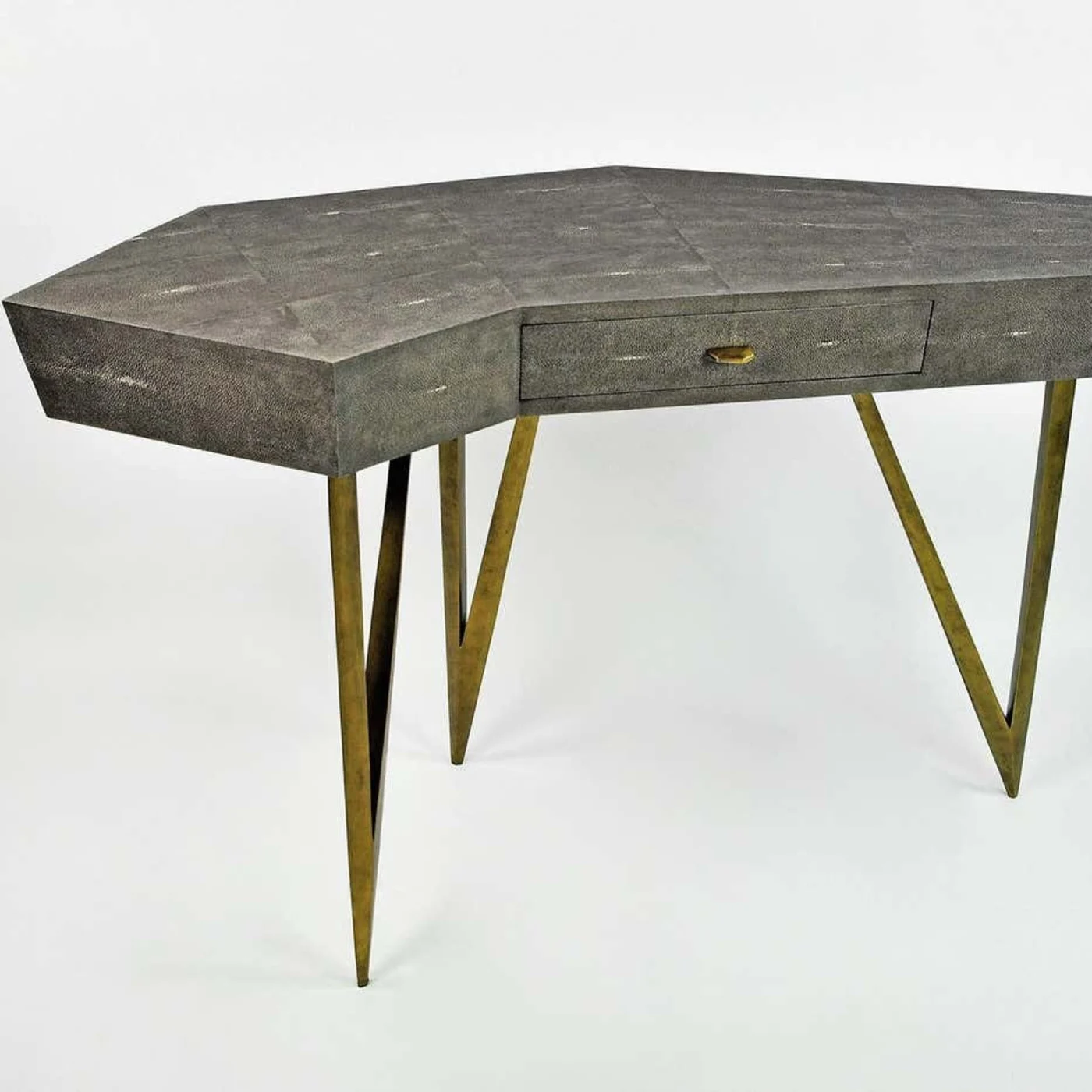 Desk In Grey Shagreen