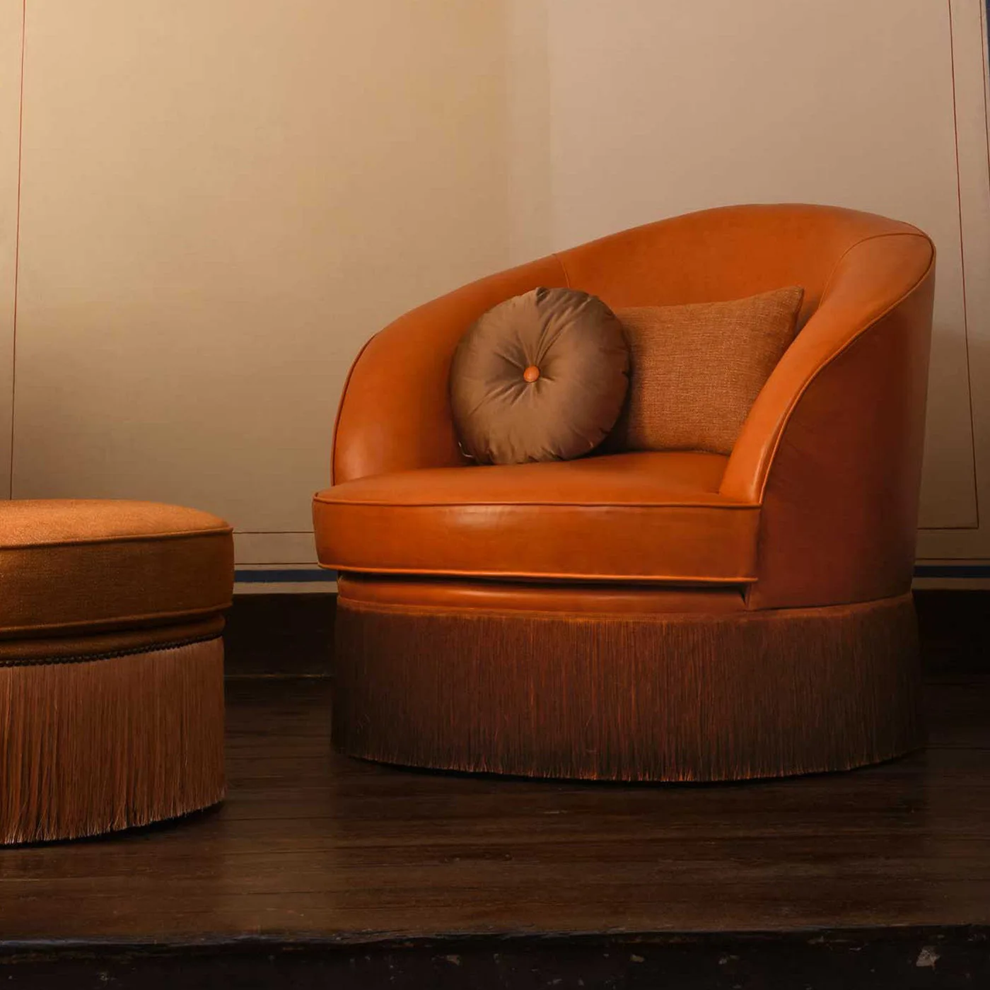 Dione Large Red Leather Armchair