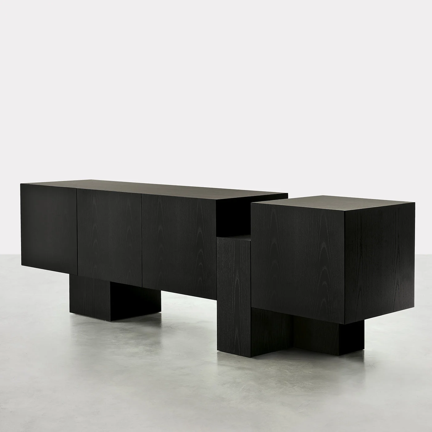 Dolmen Modern Black Ash Sideboard
