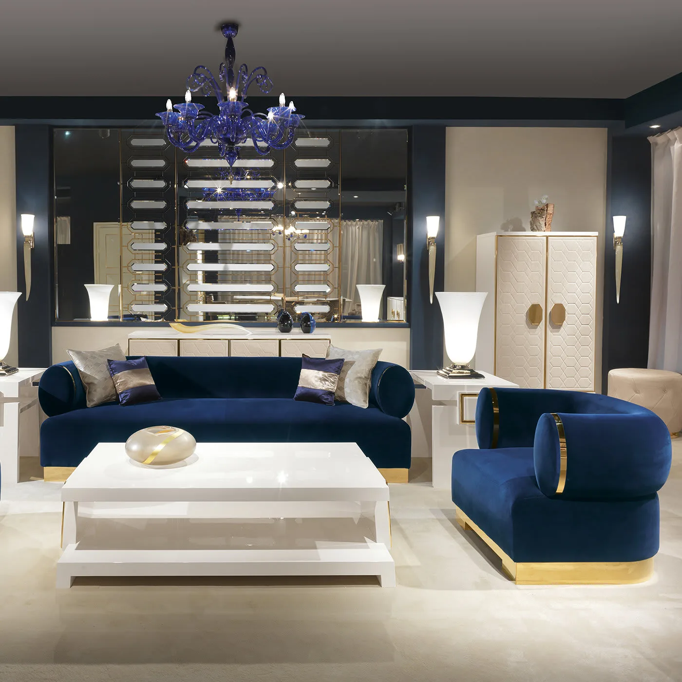 Dorado Prussian Blue Armchair