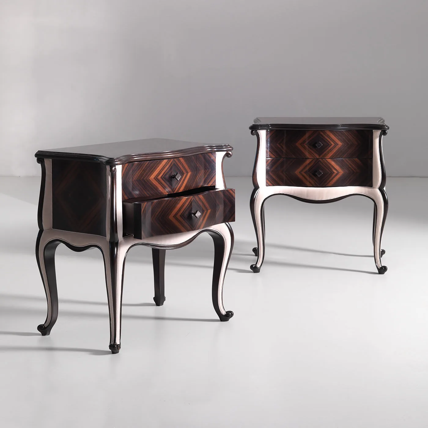 Ebony And Cherry Nightstand