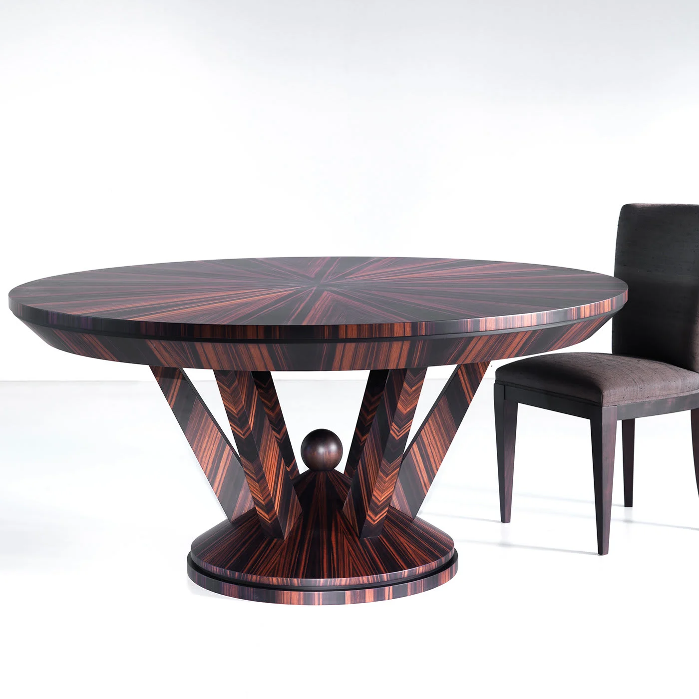 Ebony Round Dining Table