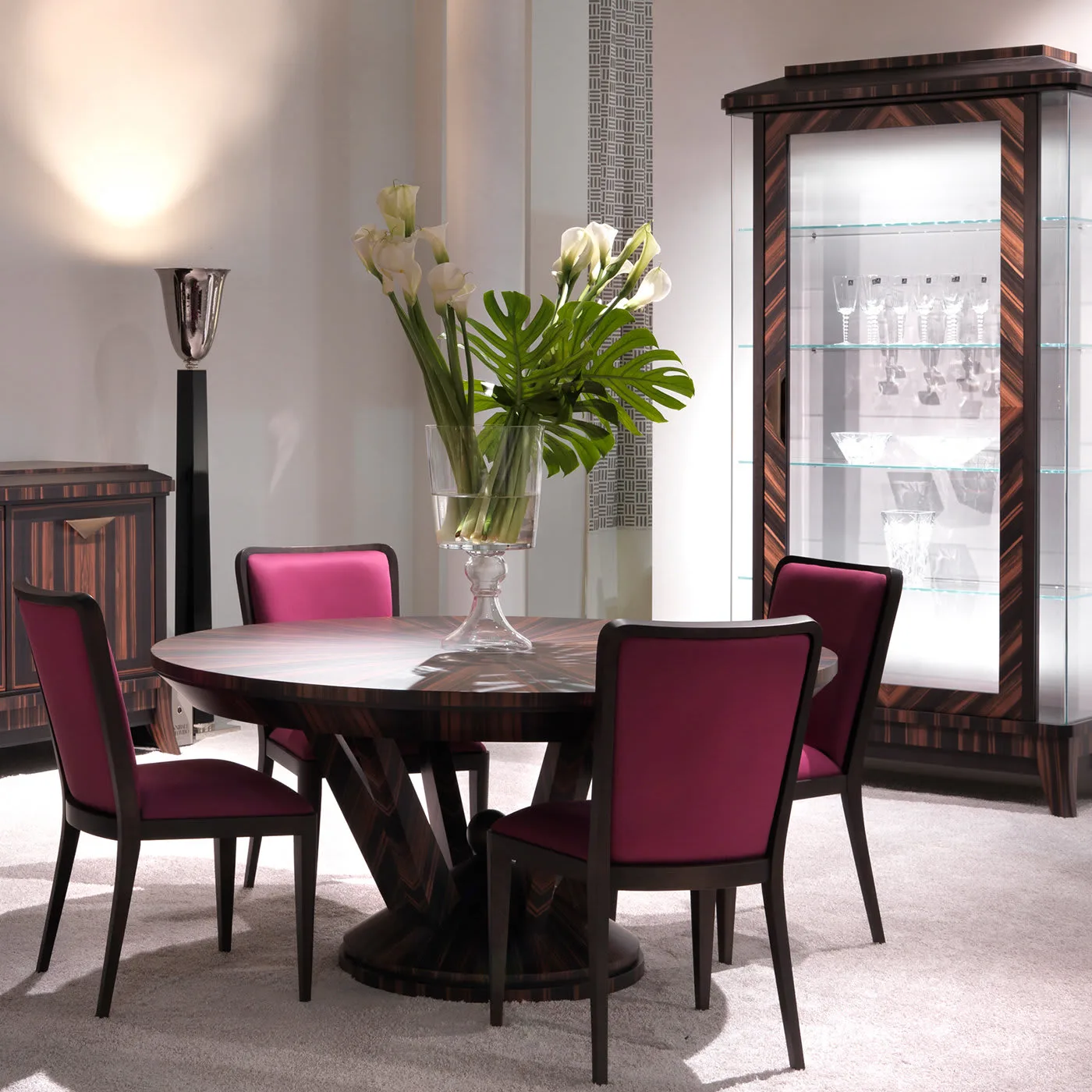 Ebony Round Dining Table