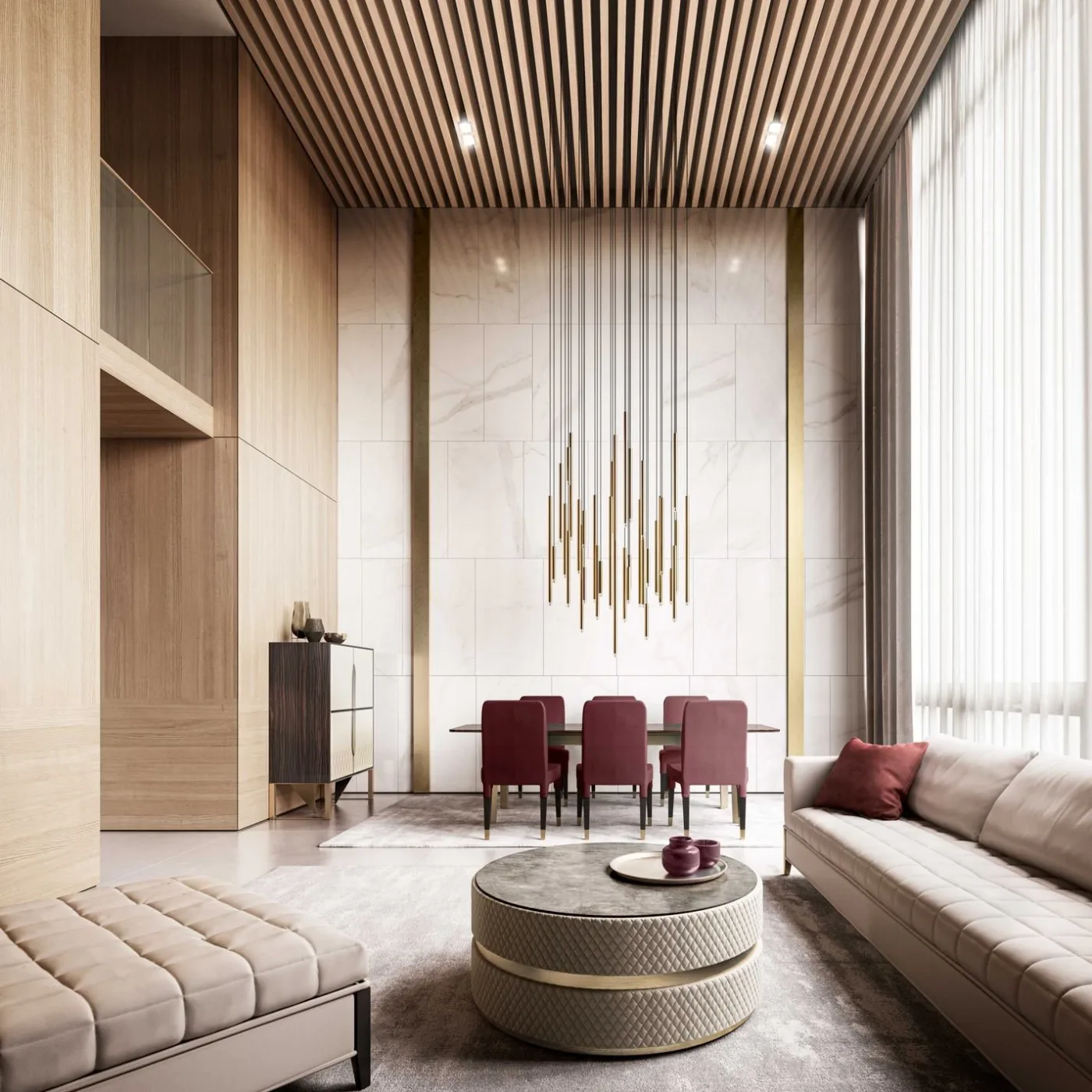 Eclectic Rectangular Glass And Steel Table